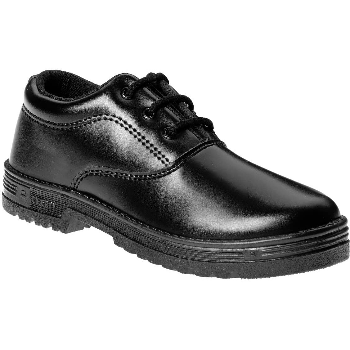 Liberty Boy's School Shoes with Laces Black