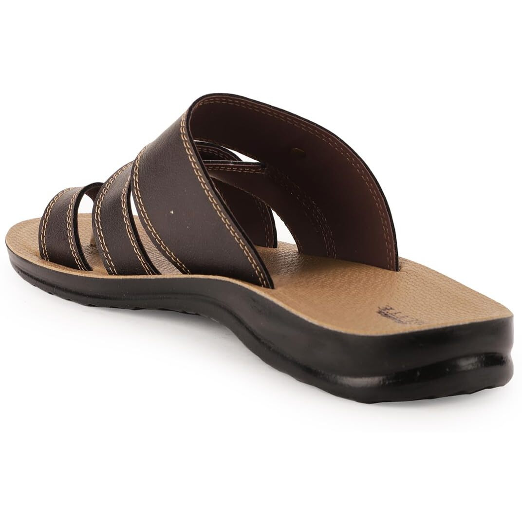 Bata Men's PU Synthetic Casual Slippers Size- 9