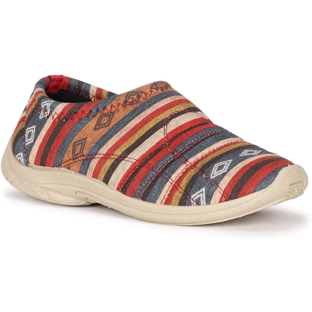 Bata Women's Printed Softy Moccasin Ballerina (5595165_Red_7 UK)