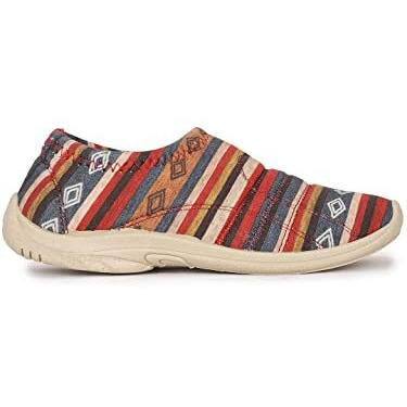 Bata Women's Printed Softy Moccasin Ballerina (5595165_Red_7 UK)