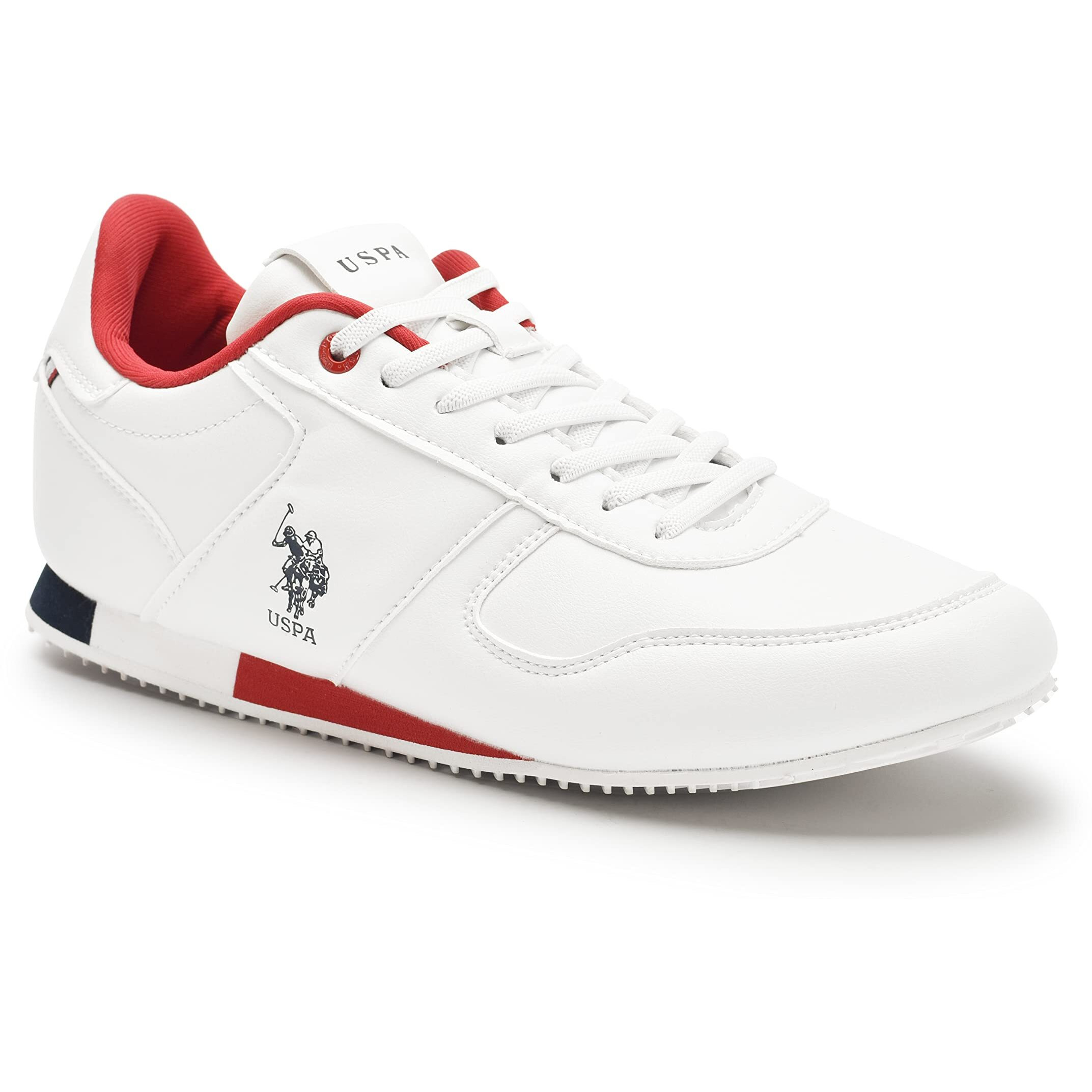 U.S. POLO ASSN. Men's Off White Sneakers - 8 UK