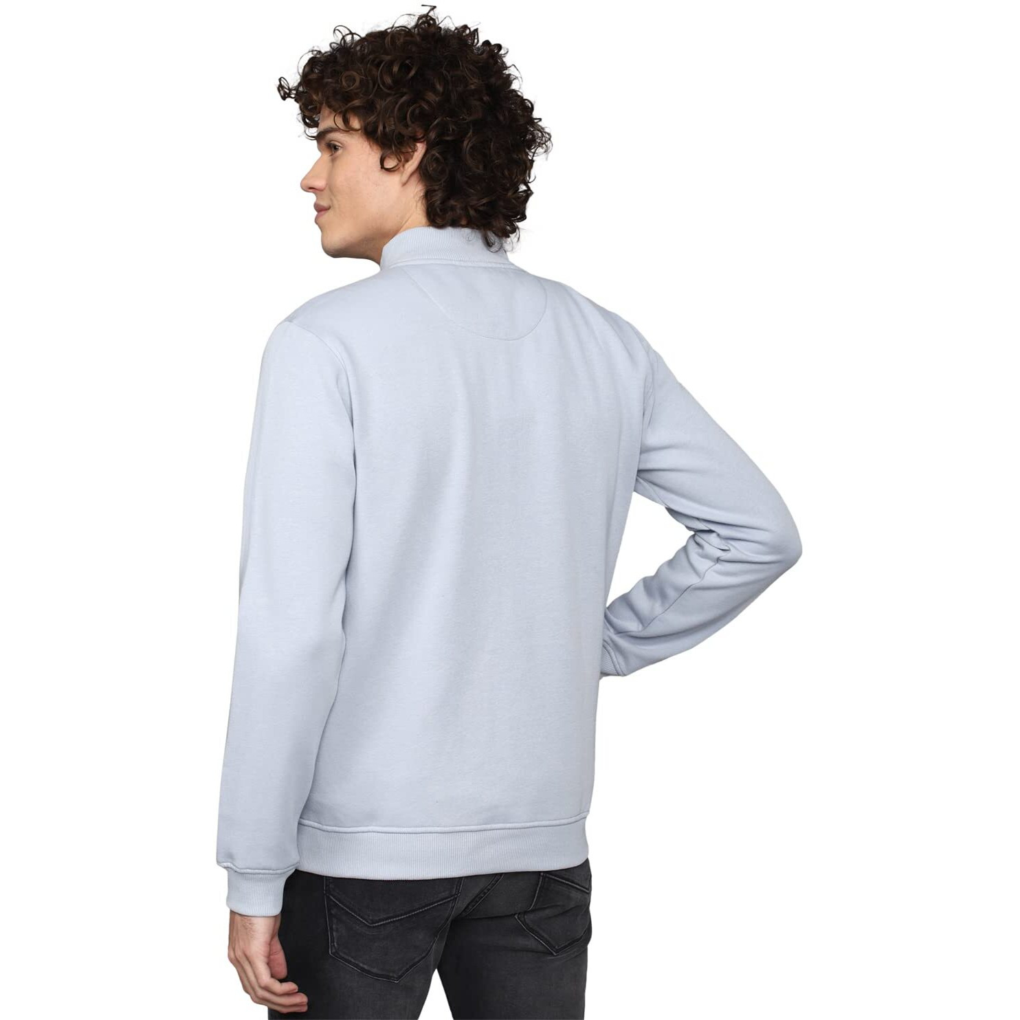 Allen Solly Men Cotton Crew Neck Regular Casual Sweatshirt Blue, 2XL