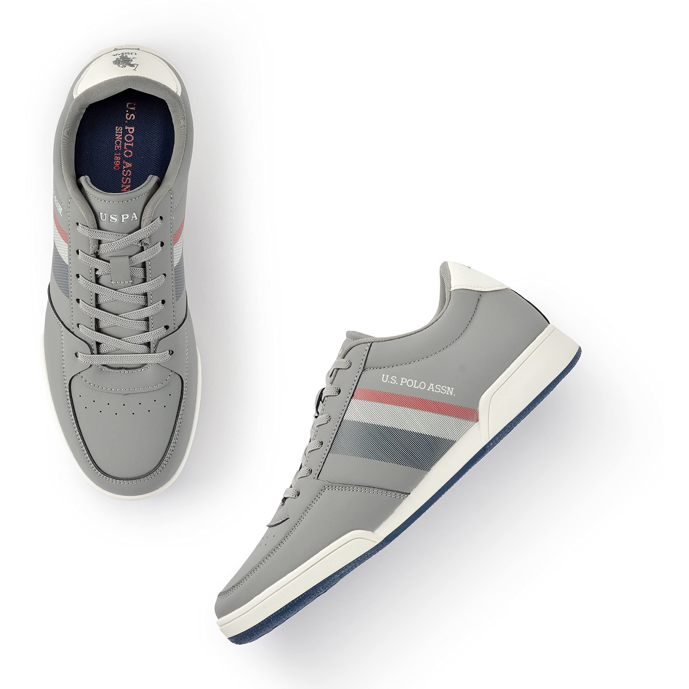U.S. Polo Assn. Mens Anders Grey Sneaker - 6 UK (2FD22519G07)