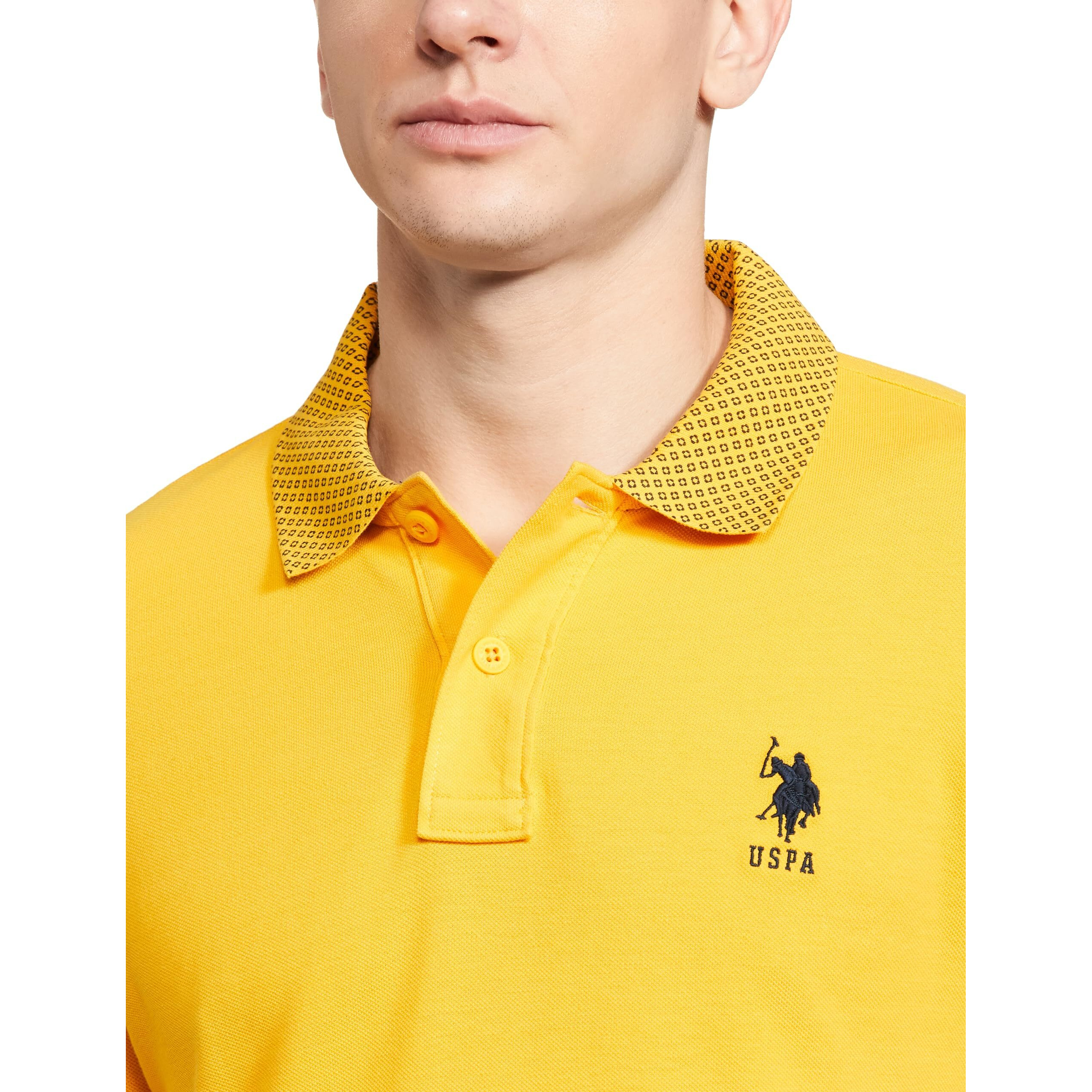 U.S. POLO ASSN. Men's Regular Fit T-Shirt (USTSHS1624_Yellow_L)