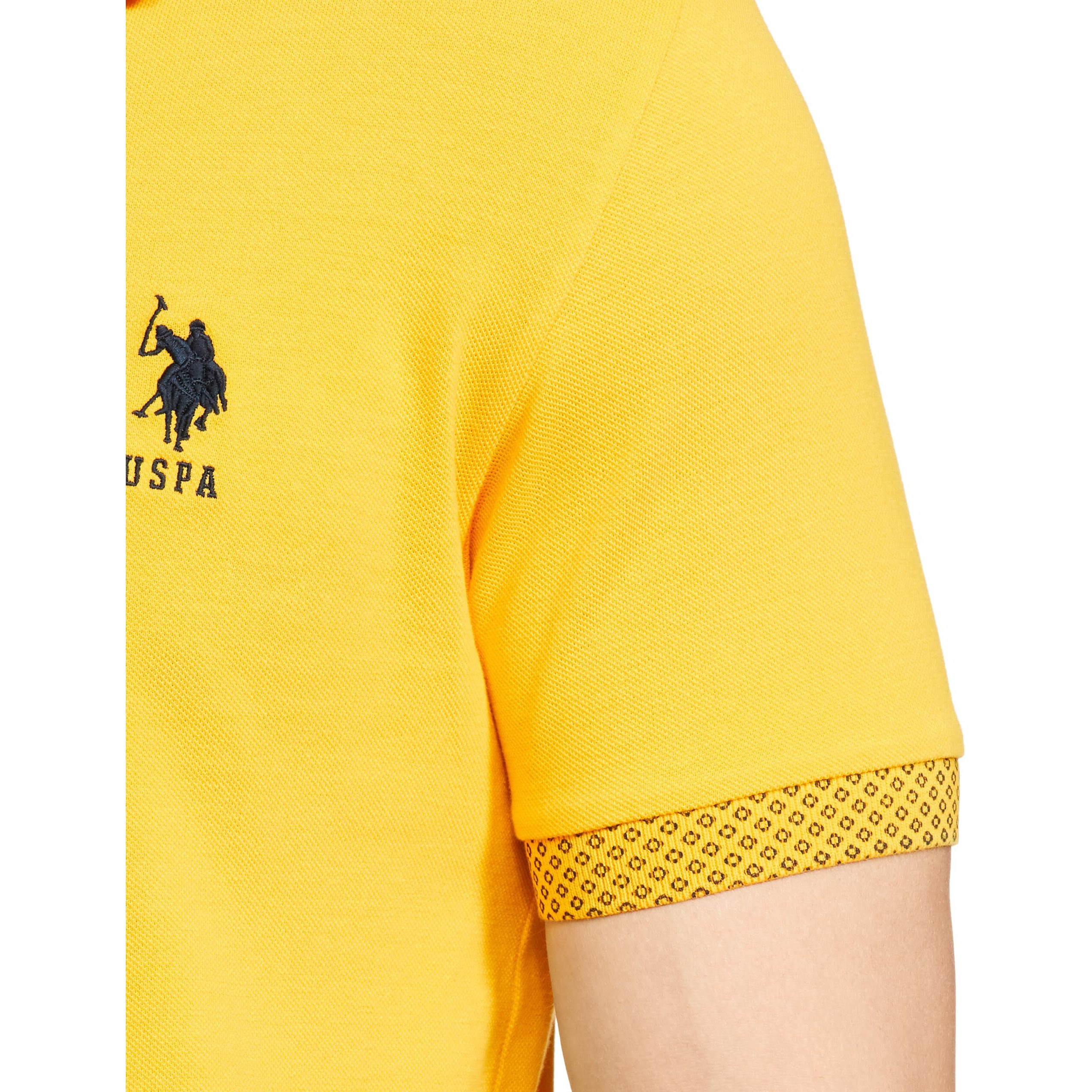 U.S. POLO ASSN. Men's Regular Fit T-Shirt (USTSHS1624_Yellow_L)