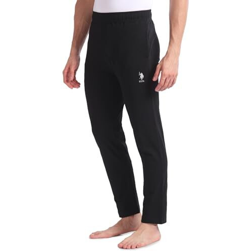 U.S. POLO ASSN. Men's Cotton Stretch OELP1 Lounge Track Pants - Pack of 1 (Black L