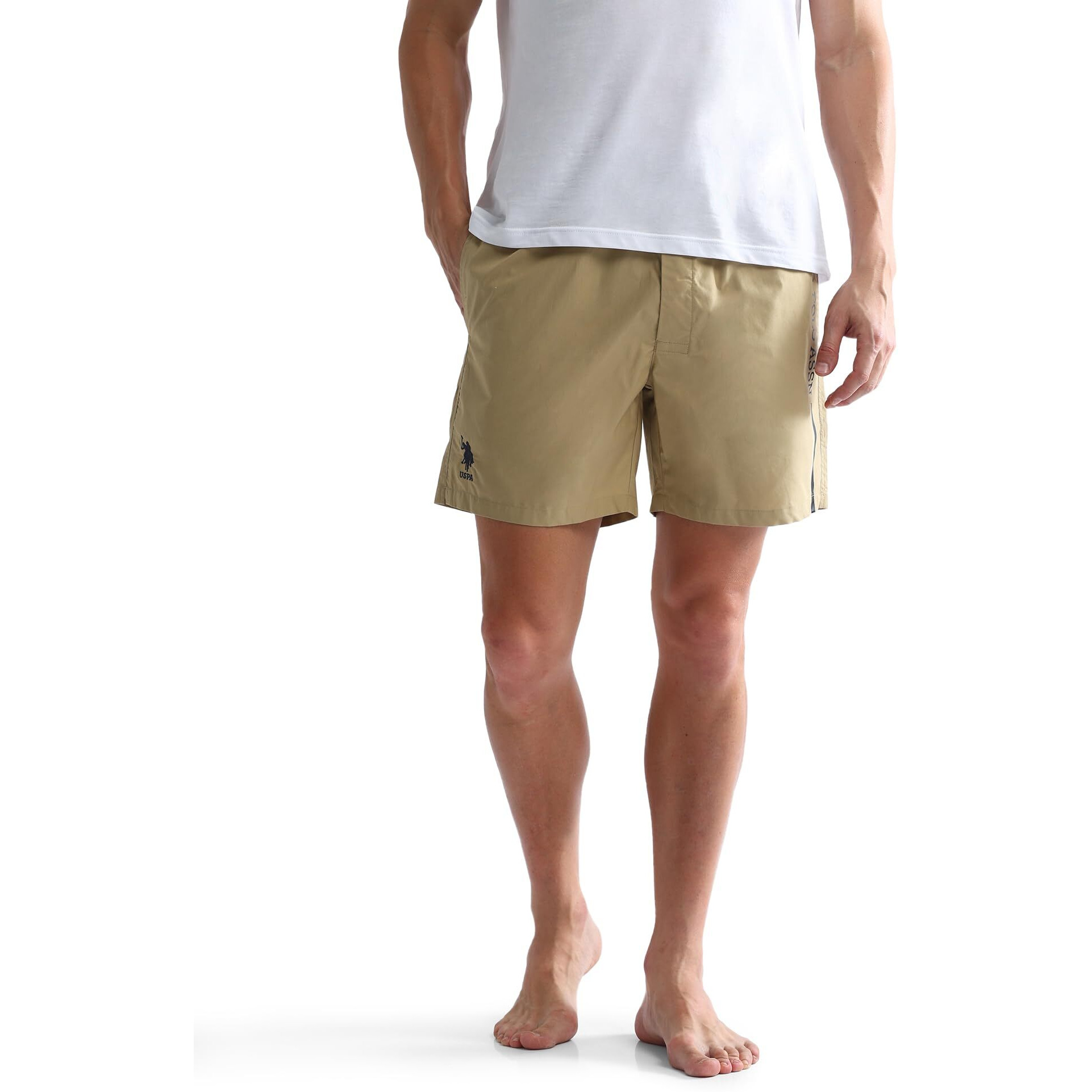 U.S. POLO ASSN. Men's Hybrid Shorts (IYAX-PL_Beige