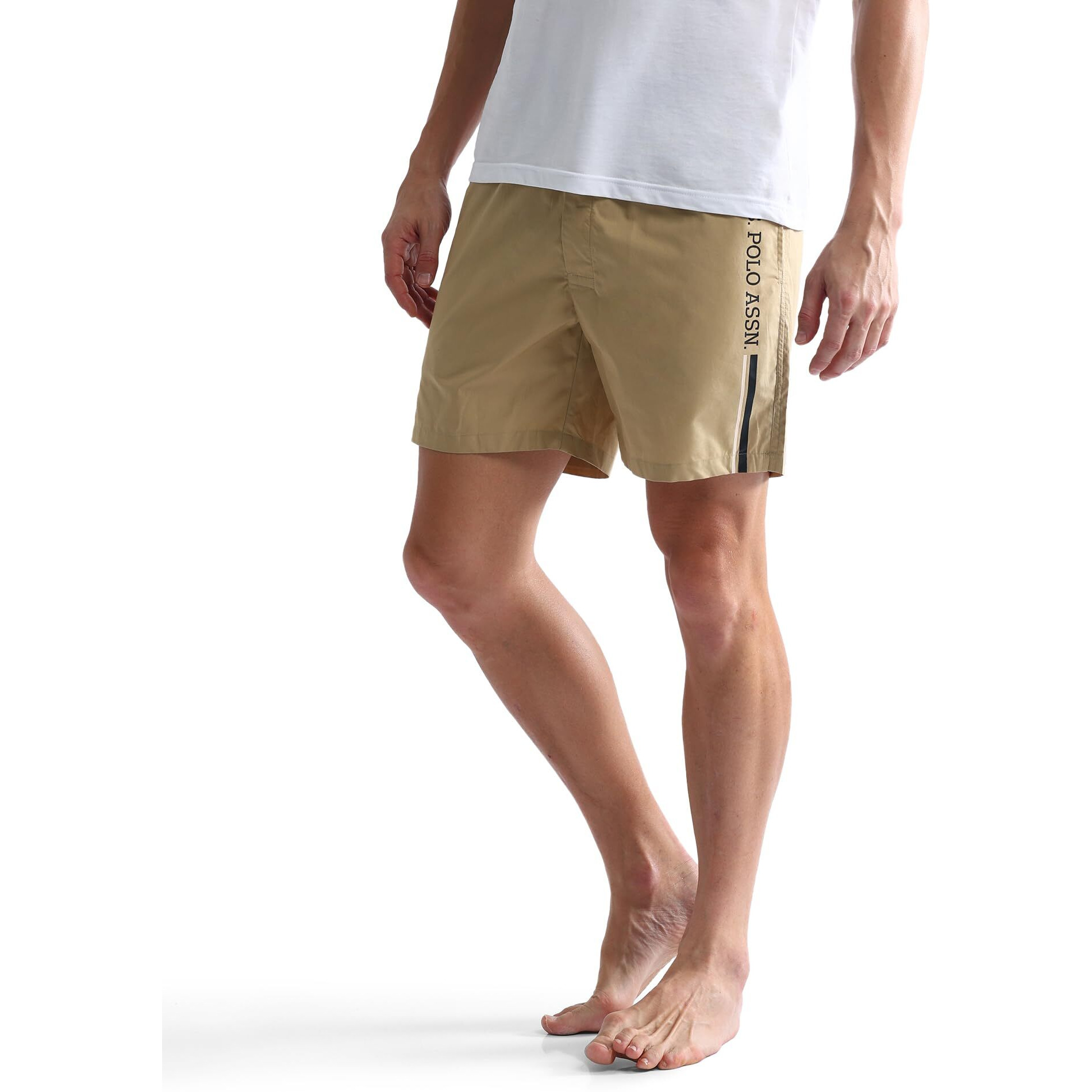 U.S. POLO ASSN. Men's Hybrid Shorts (IYAX-PL_Beige