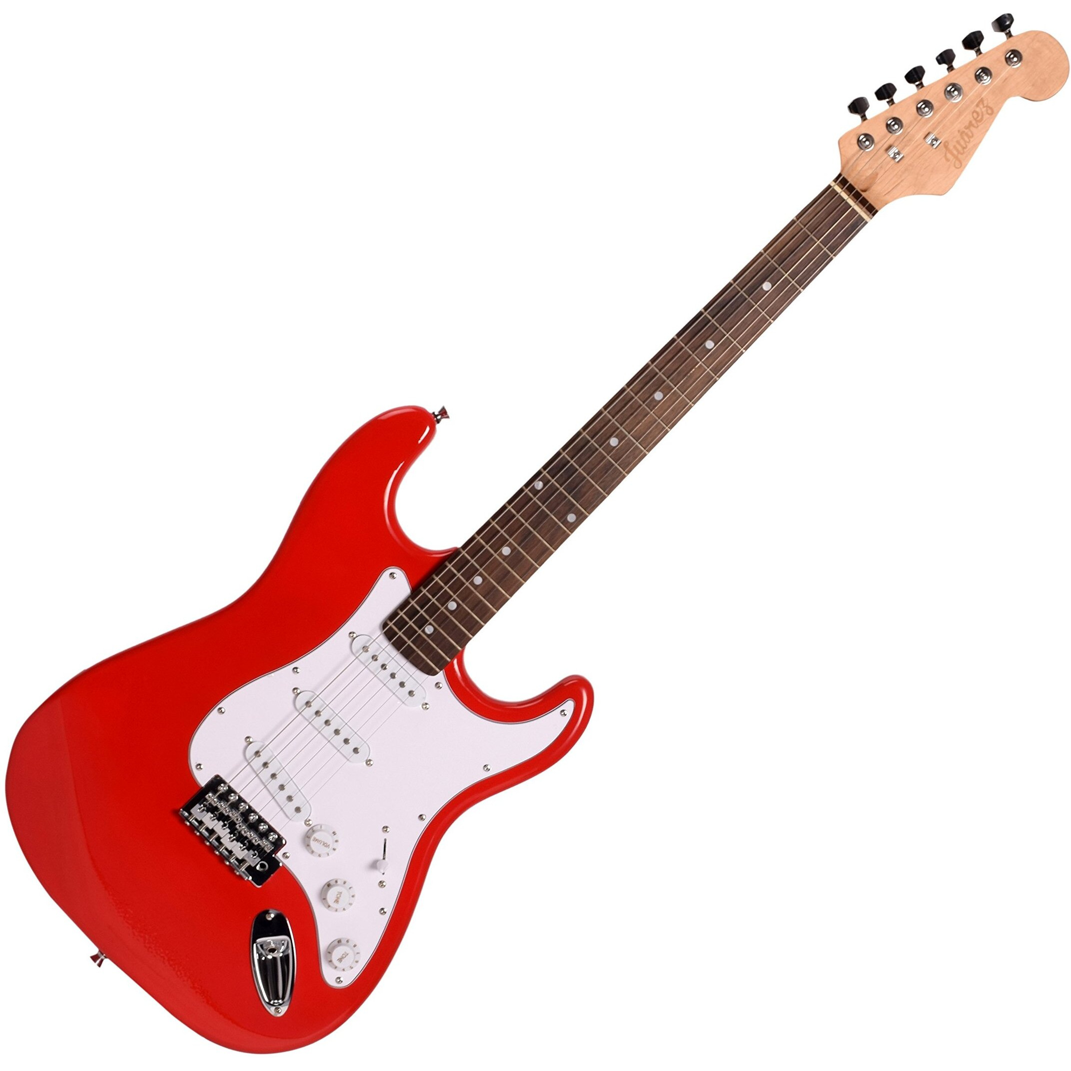 Jurez Acoustic Guitar, 38 Inch Cutaway, 038C with Bag, Strings, Pick and Strap, Black (Electric Guitar Kit, RED)