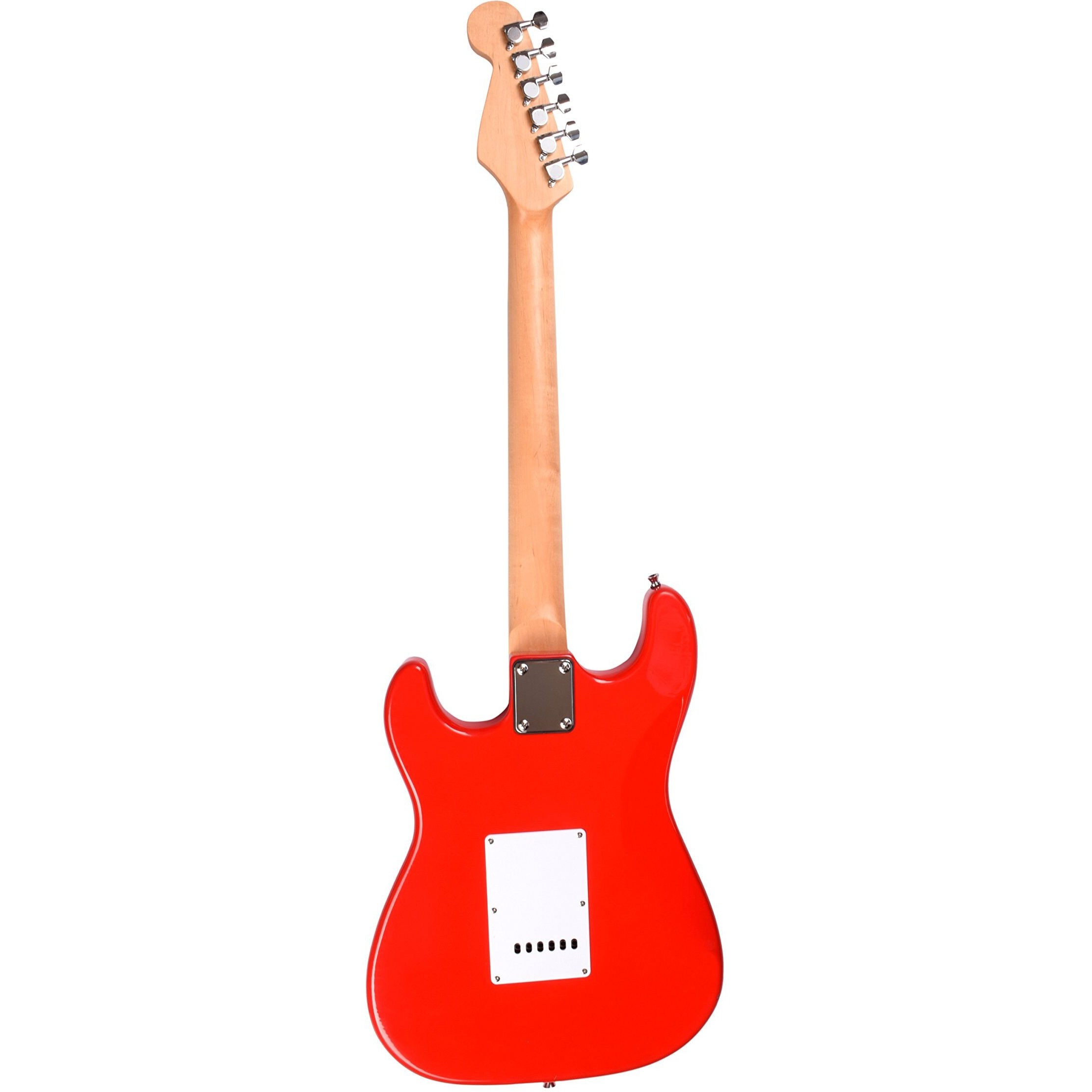 Jurez Acoustic Guitar, 38 Inch Cutaway, 038C with Bag, Strings, Pick and Strap, Black (Electric Guitar Kit, RED)