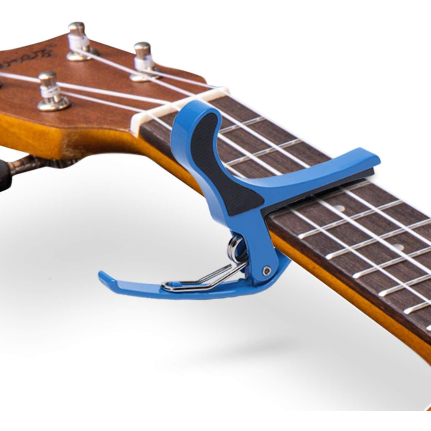 JUAREZ JRZ250 One Handed Trigger Guitar Metal Capo Quick Change For Ukulele, Electric And Acoustic Guitars, Blue