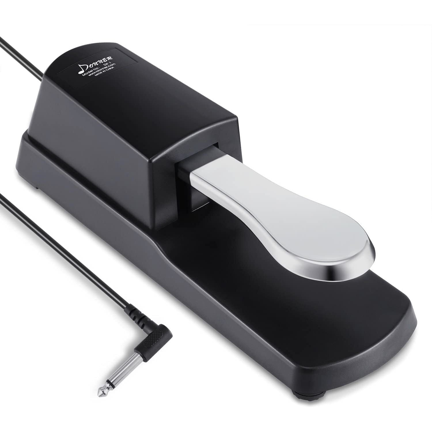 Juarez Piano Sustain Pedal, Keyboard Sustain Pedal for Digital Piano Electronic Keyboard MIDI Synthesizer, Sturdy Durable, with Polarity Switch