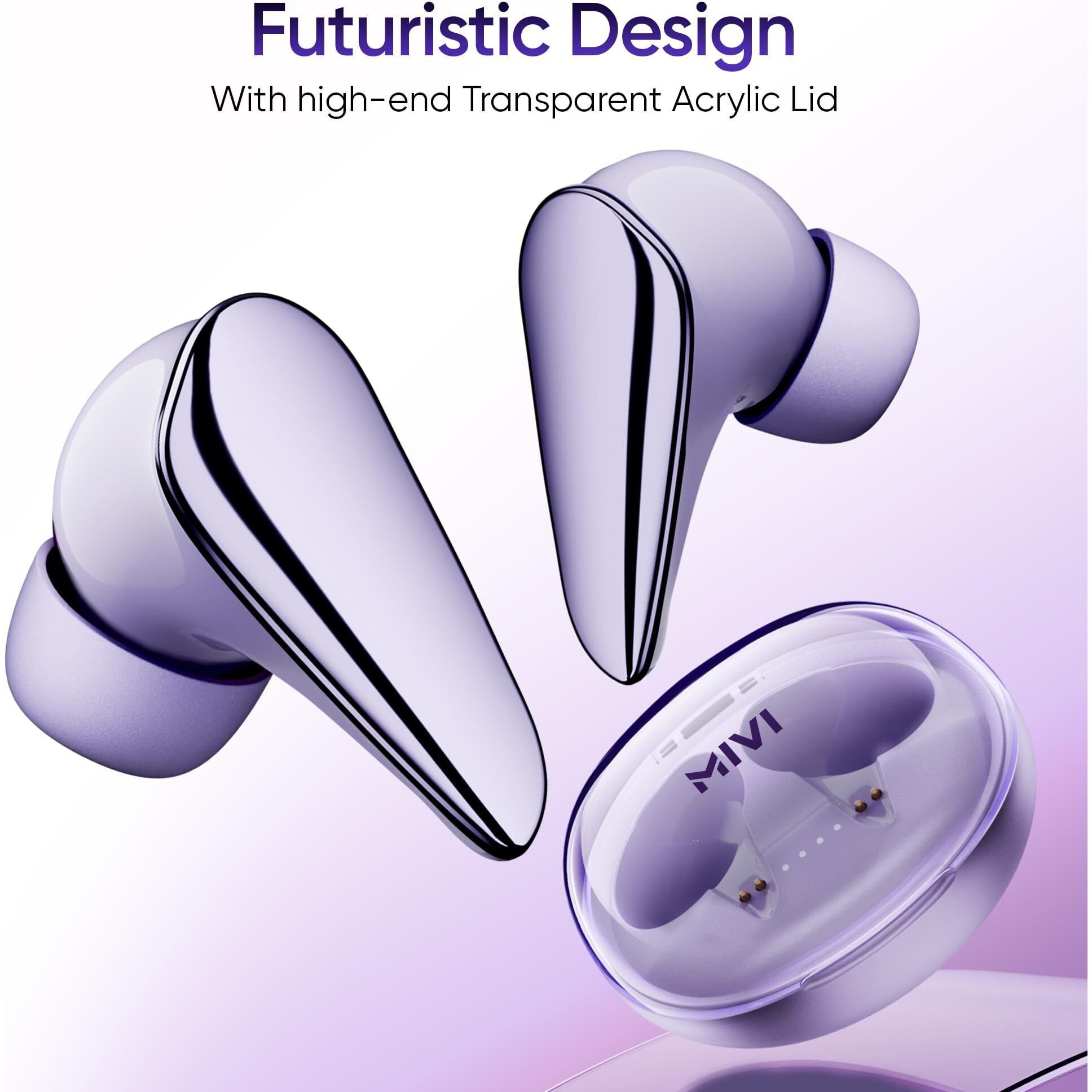 Mivi DuoPods i7 Earbuds - Step into The 3rd Dimension of Sound with 3D Soundstage, High Fidelity Drivers, Advanced Audio Codec for Lossless Audio, etc.