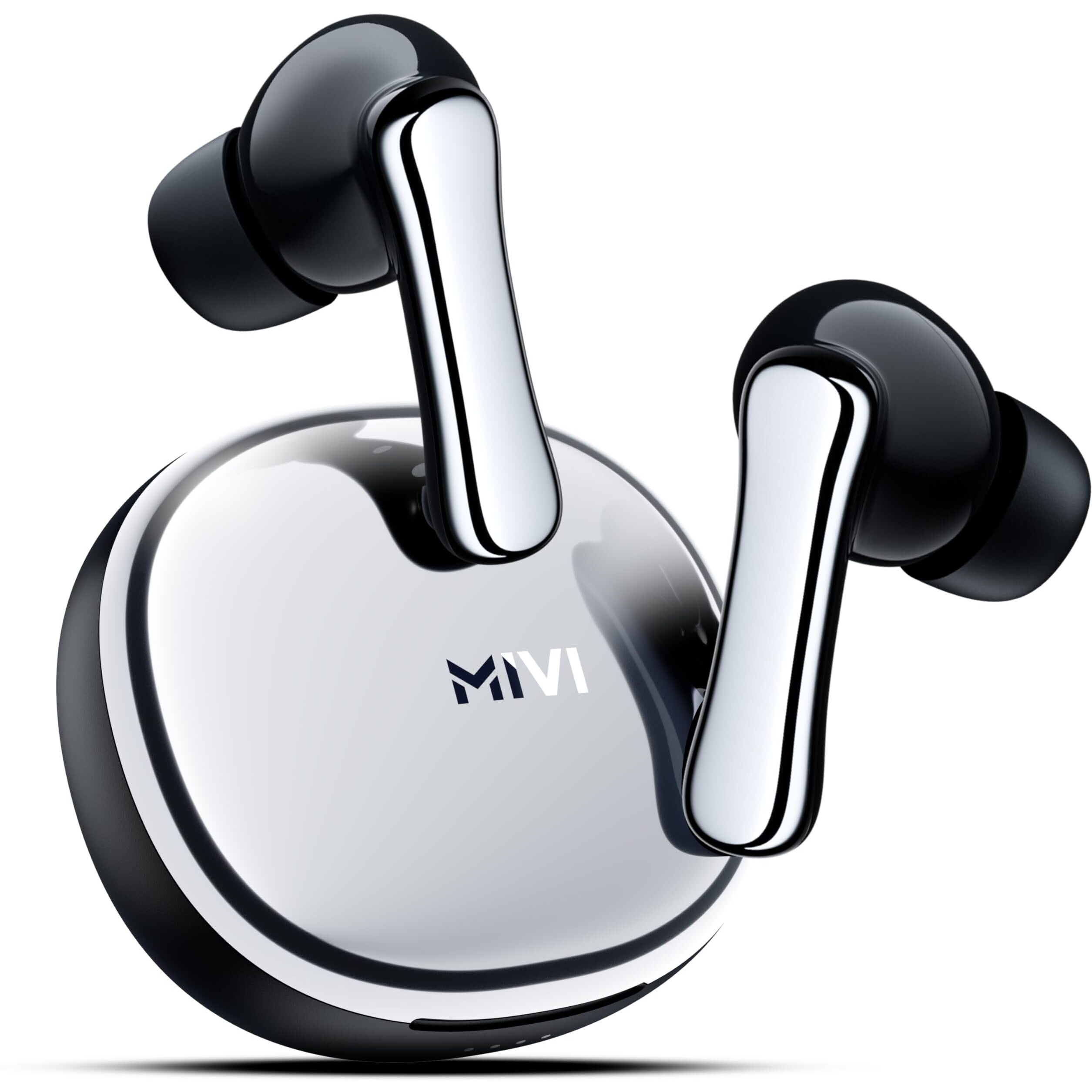 Mivi SuperPods Halo [Flagship Launch], True Wireless Earbuds with 35dB ANC, 3D Soundstage, 60H Playtime, Spatial Audio, Transparency Mode, 13mm Drivers, and IPX4 Water Resistance