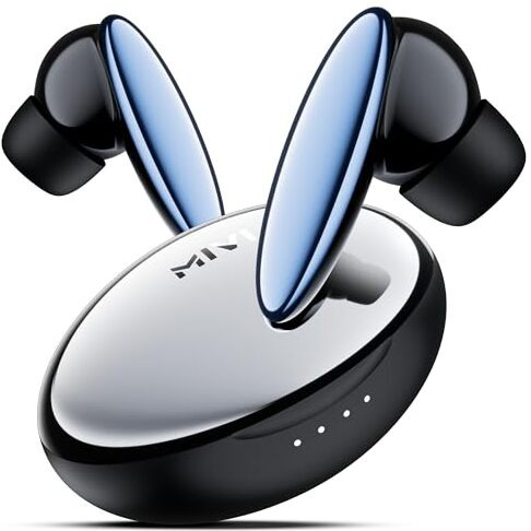 Mivi Opera ANC [Flagship Launch], True Wireless Earbuds with 35dB ANC, Hi-Res Audio, LDAC, 3D Soundstage, 60H Playtime, Spatial Audio, Transparency Mode, 13mm Drivers
