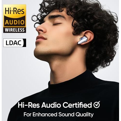 Mivi Opera ANC [Flagship Launch], True Wireless Earbuds with 35dB ANC, Hi-Res Audio, LDAC, 3D Soundstage, 60H Playtime, Spatial Audio, Transparency Mode, 13mm Drivers