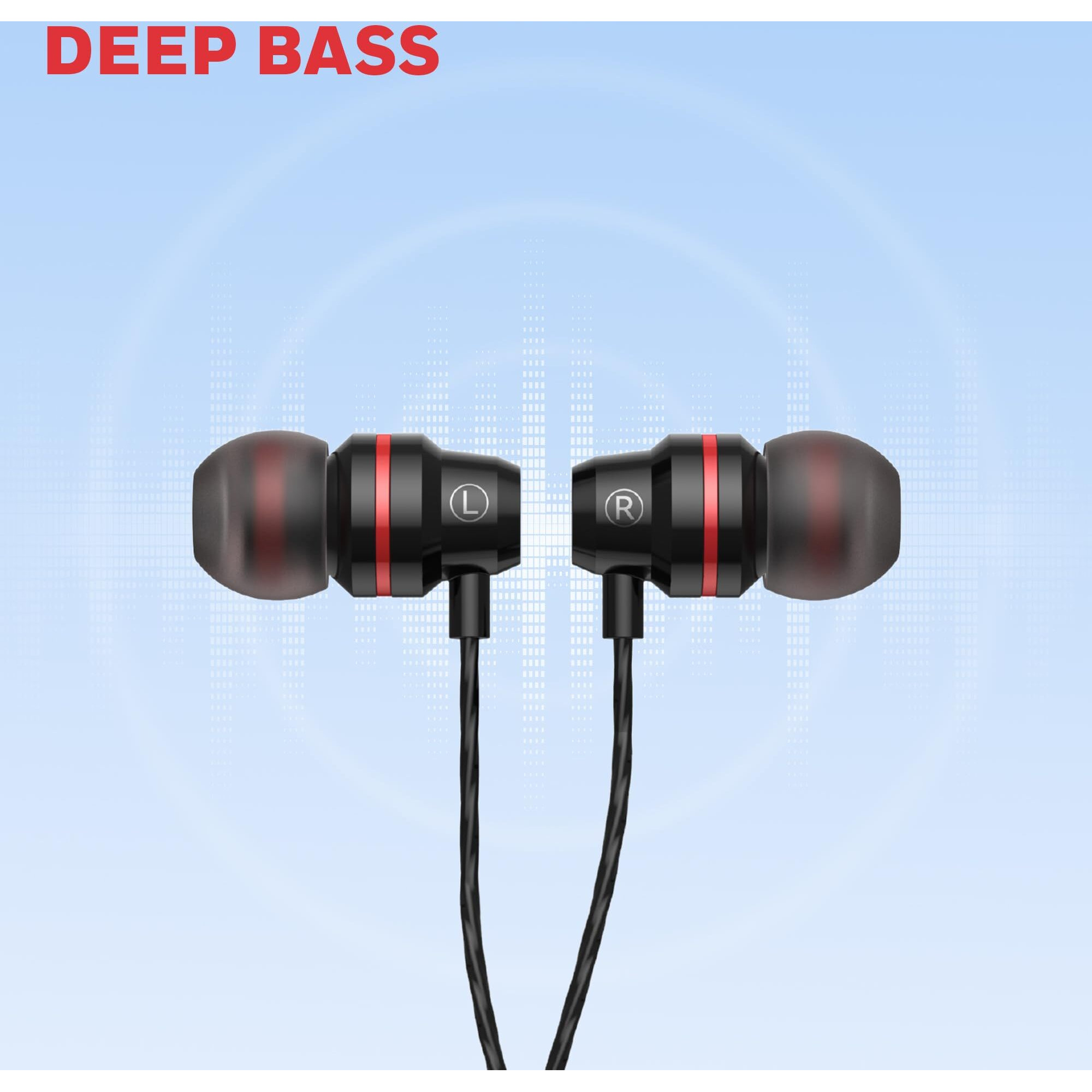 Honeywell Suono P60 Wired Earphones with Built in Mic, 10mm*2 Drivers, Passive Noice Cancellation, Deep Bass & Clear Sound, Ultra HD Mic Quality, Type C Compatible, Voice Assistant Enabled, 1.2 Mtr