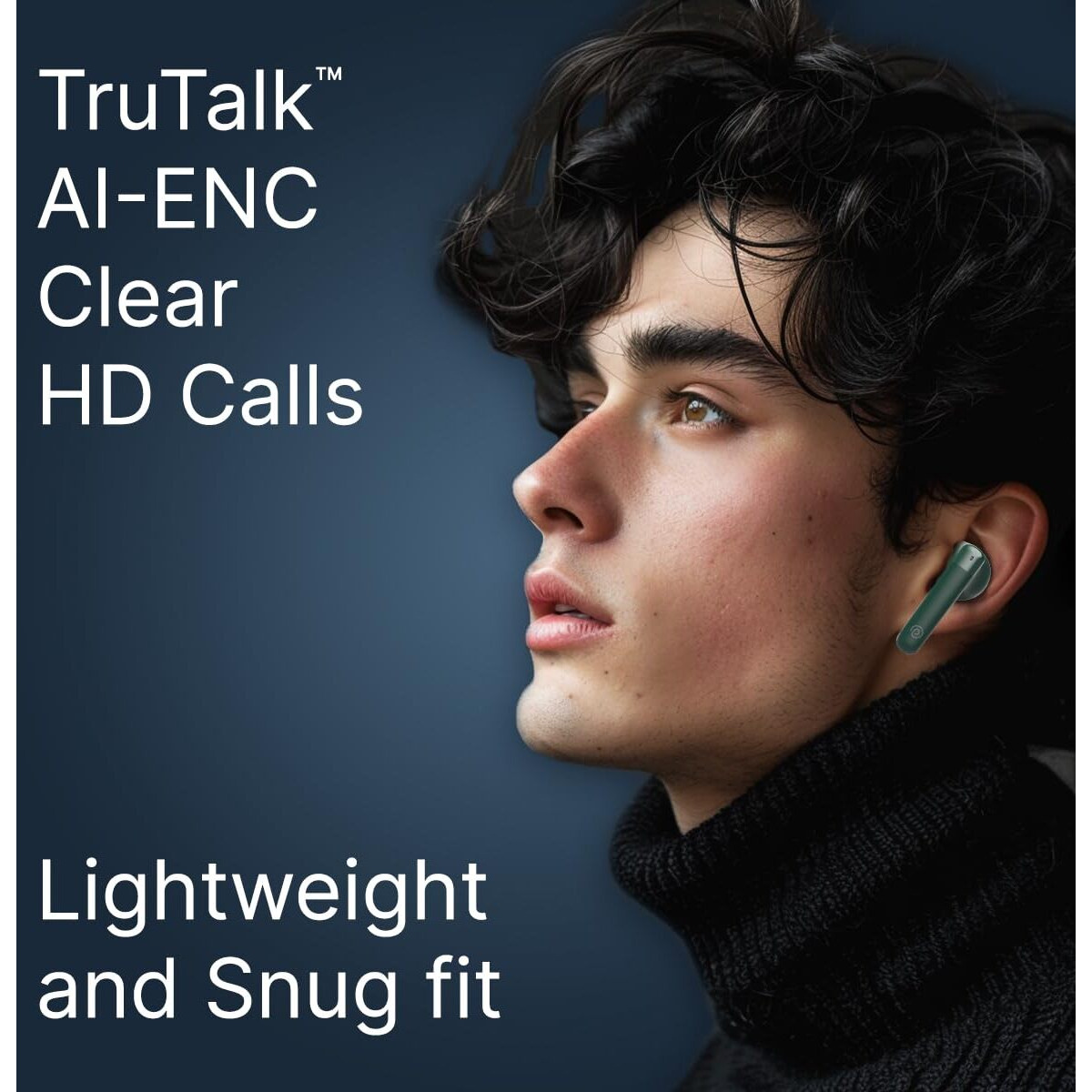 pTron Bassbuds Duo Pro TWS in Ear Earbuds with 3D Audioscape,Trutalk Ai-Enc Calls,Thunder Bass,38H Playtime,50Ms Low Latency Movie/Music Modes,Bt 5.3&Ultra Hd Mic,Fast Type-C Charging&Ipx5(Green)