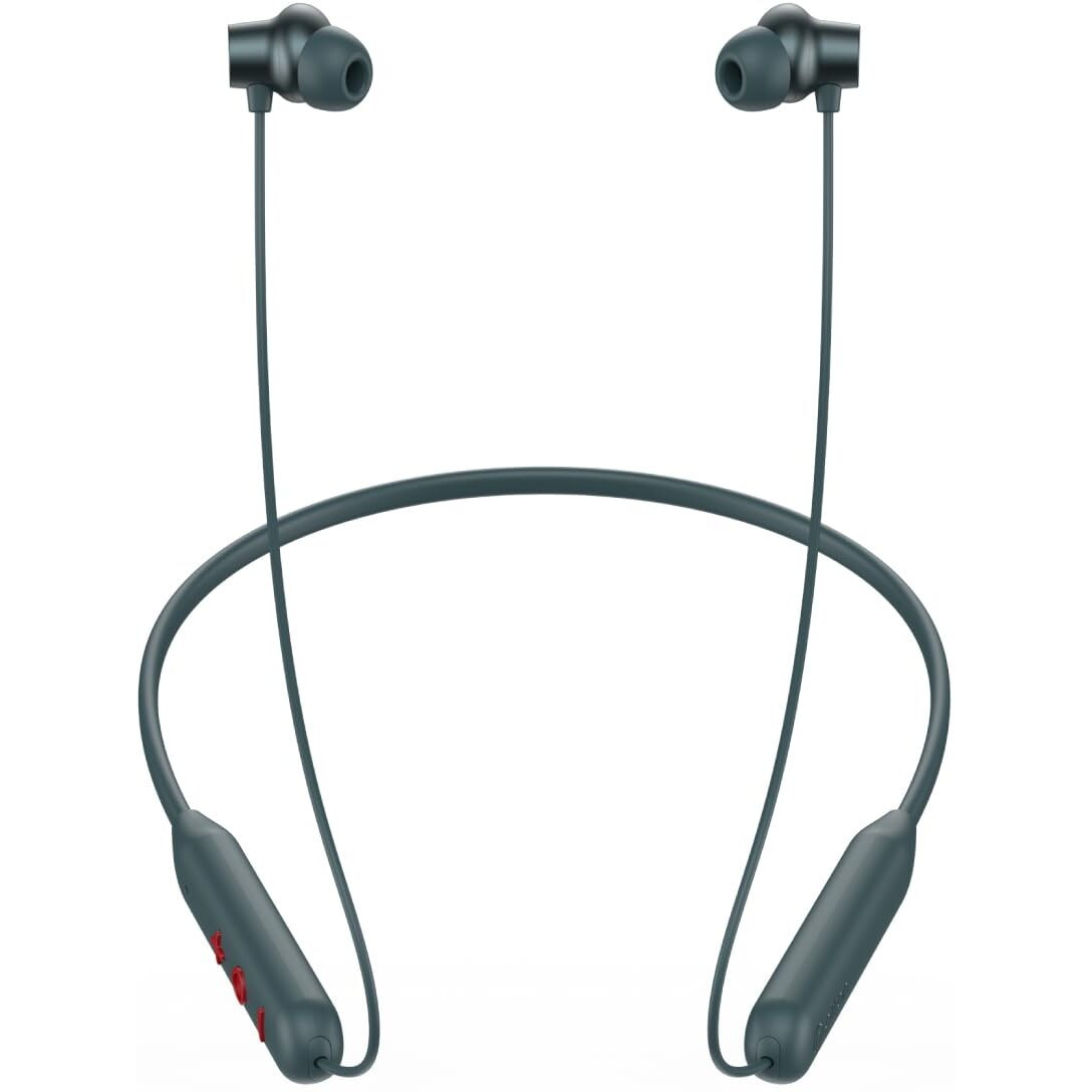 pTron Newly Launched Tangent Eon BT v5.3 Wireless in-Ear Neckband, TruTalk AI-ENC for Clear Calls, 13mm Dynamic Driver, Deep Bass, Type-C Fast Charging, Dual Pairing, Voice Assistant & IPX5 (Grey)