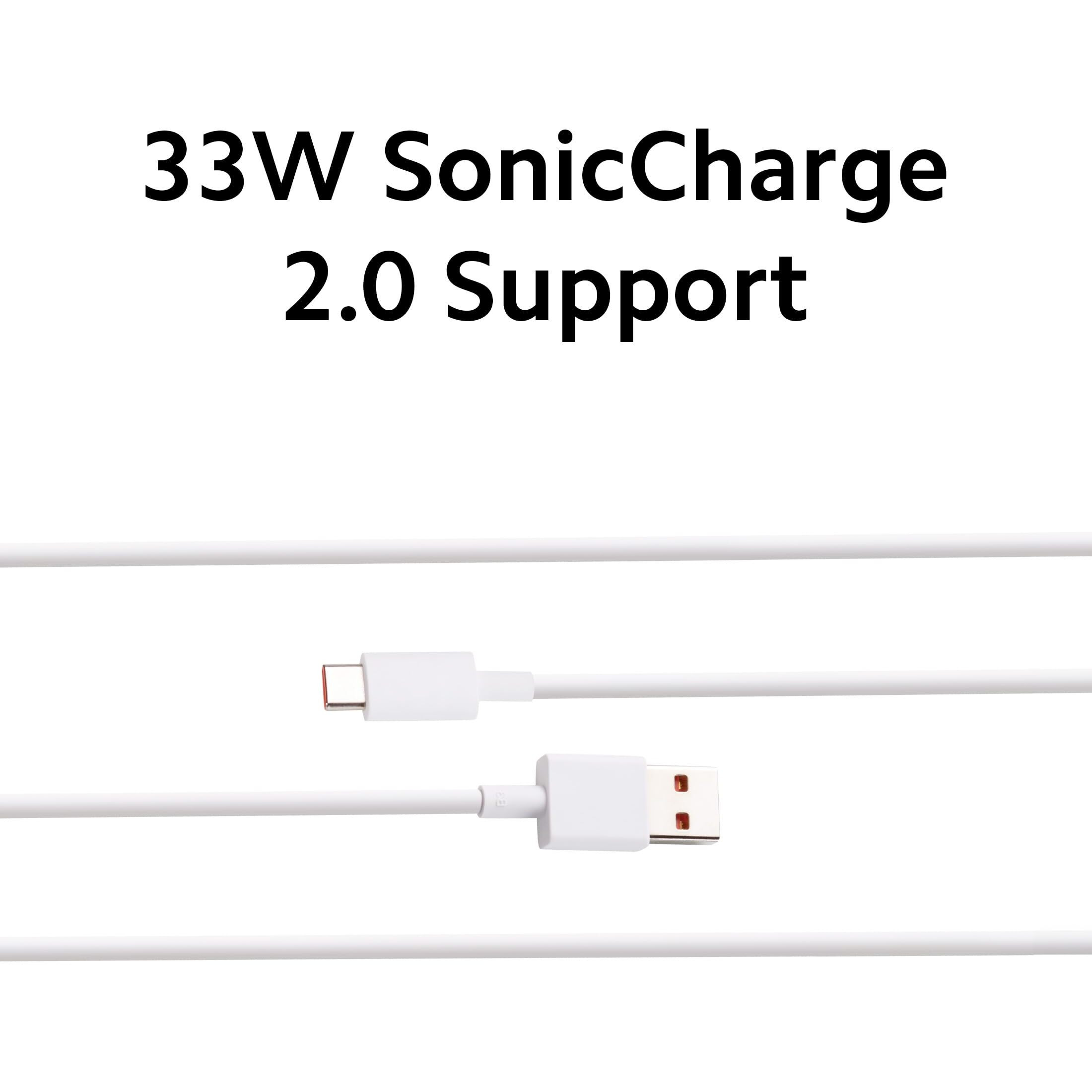 Mi Xiaomi 33W Fast Charging Cable USB C Quick Charge 4.0 Soniccharge Cord Compatible withMi, Redmi, iPhone 15 Pro Samsung Galaxy Android Phone Laptop PD Charger Cable (White)