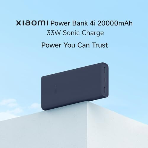 Xiaomi Power Bank 4i 20000mAh 33W Super Fast Charging PD | Power Delivery | QC 3.0|Type C Input & Output |Triple Output Ports|Blue|Supports Android,Apple, Tablets, Earbuds, Watches etc (MI)