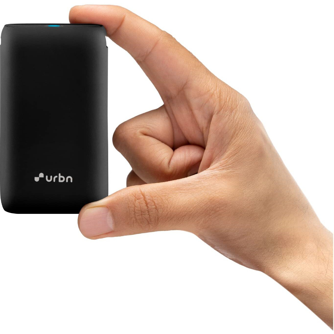 URBN 10000 mAh Lithium_ion Premium Black Edition Nano Power Bank | 20W Fast Charging | Smallest Power Bank | Type C PD (Input& Output) | Made in India | Dual Output | Free Type C Cable - Black