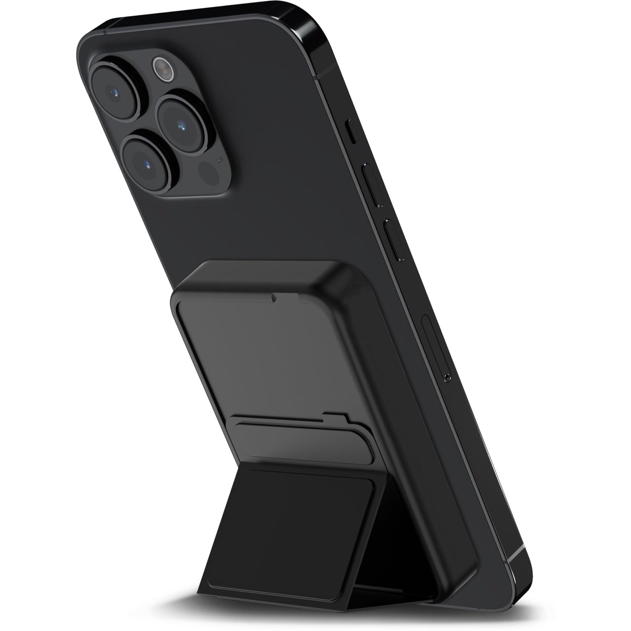 URBN 10000 mAh Magsafe Power Bank with Stand | 15W Fast Wireless Charging |Strong Magnetic Hold | Type C Input/Output | Pass Through Charging | MagTag Ring Included | (Black)