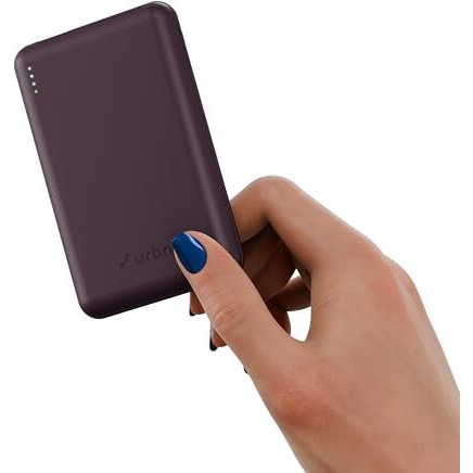 URBN 10000 mAh Nano Slim Power Bank | 22.5W Fast Charging | Type C PD (Input& Output) | Made in India | Two Way Fast Charge | for iPhone, Android & More (Purple)