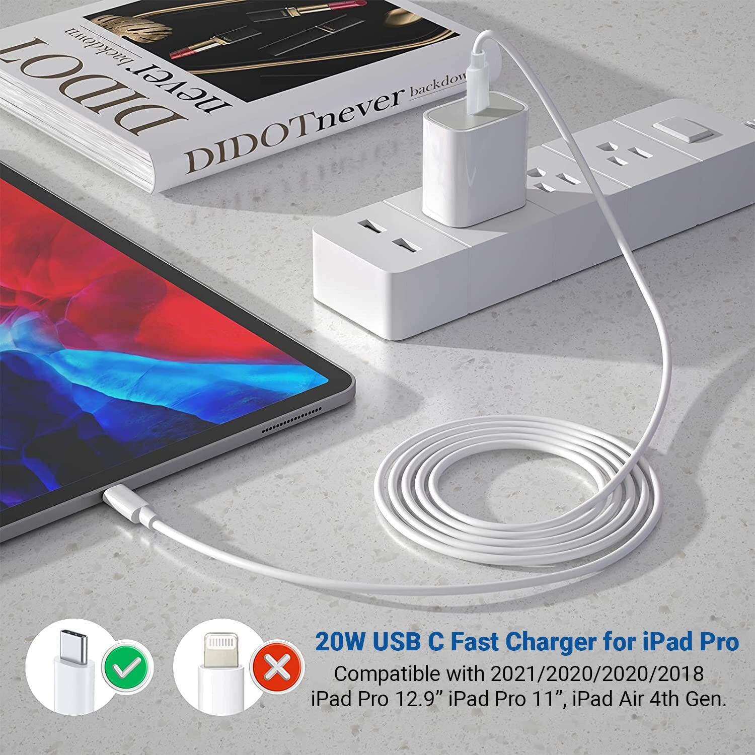 UNIGEN 20W PD 3.0 Fast Charger Adapter Compatible with iPhone 16/15/15 Plus/15 Pro/15 Pro Max, Laptop & Other Type C Devices with 1 Meter Type C to C Data Cable (Adapter+Cable)