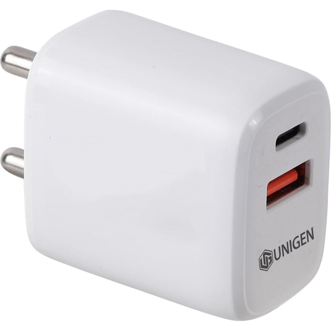 UNIGEN 30W Fast Type C Wall Charger, Power Delivery & Mach USB Charger Fast Charging Compatible with iPhone, iPad, Samsung Galaxy, Note, Redmi, Mi, Oppo, Smartphones BIS Certified-White