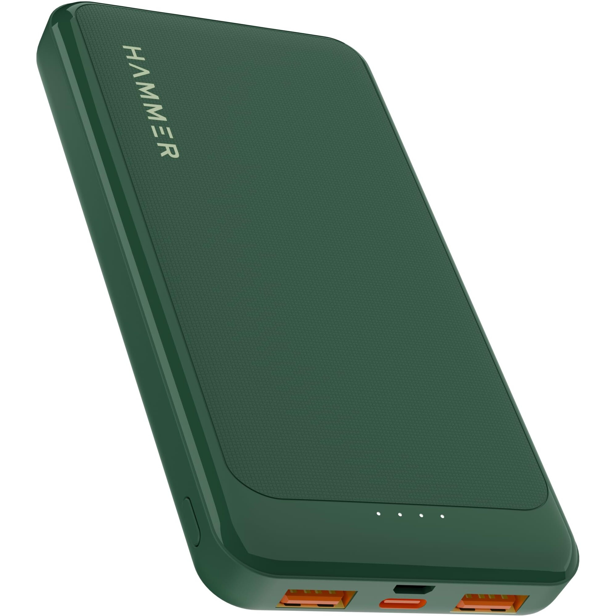 Hammer Ultra Charge 10000mAh 22.5W Power Bank 20W PD Fast Charging, 3 Output, 2 Input Ports Type-C/PD, Micro USB and Multiple Layers of Protection (Green)