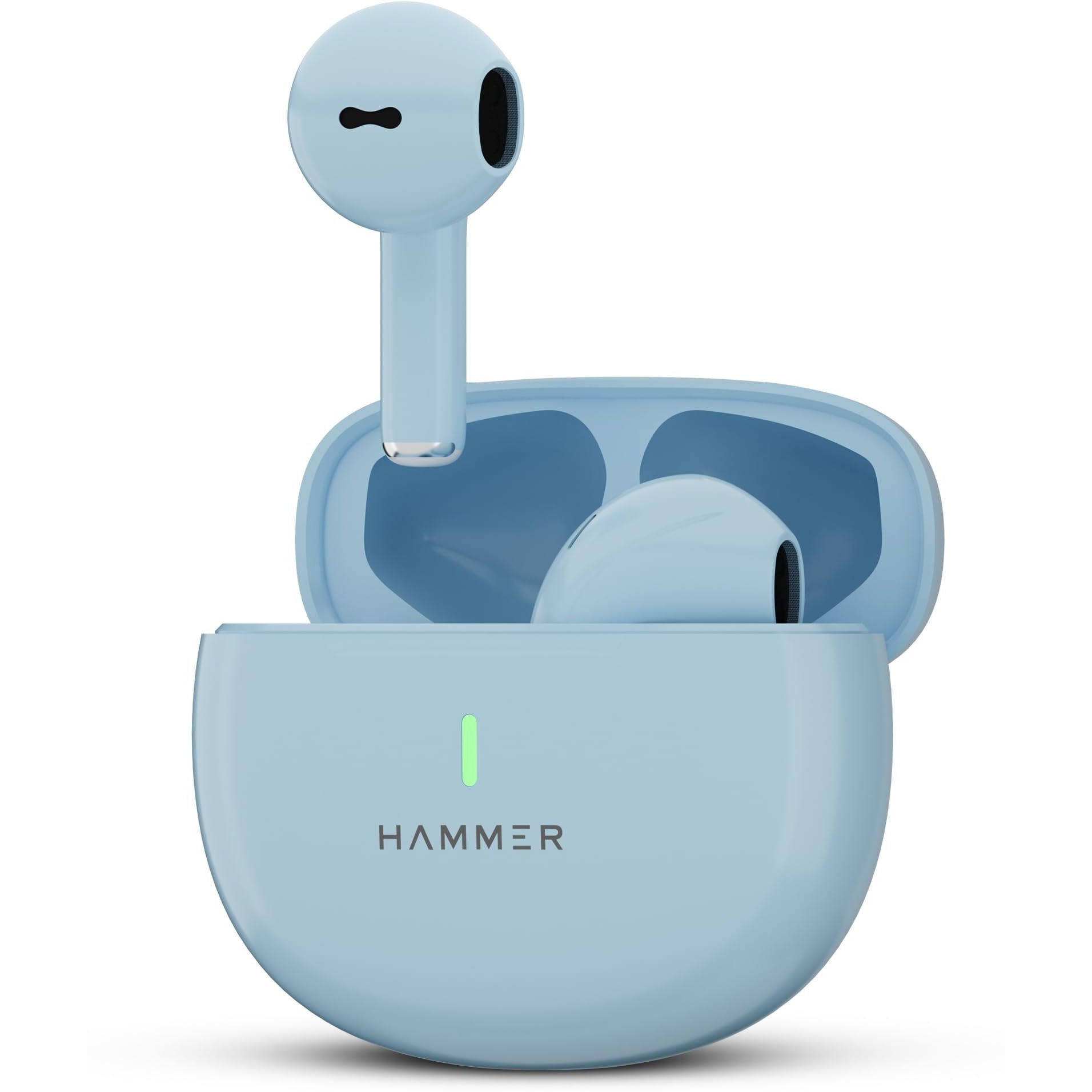 HAMMER New Launch Ultra Pods TWS Wireless Bluetooth Ear buds, Inbuilt Mic, 100H Standby Time, Earbuds with 30H Playtime, USB Type-C,13mm Dynamic Drivers, IPX5 Water Resistant Bluetooth Earphones(Blue)