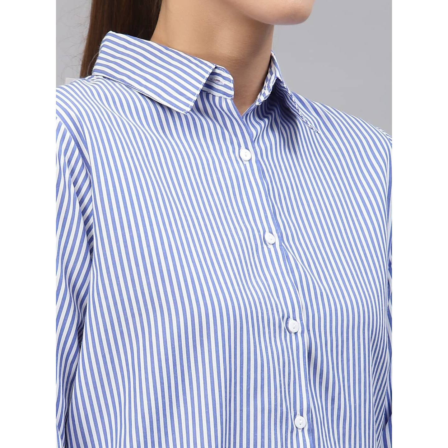 Style Quotient Women Blue Striped Shirt