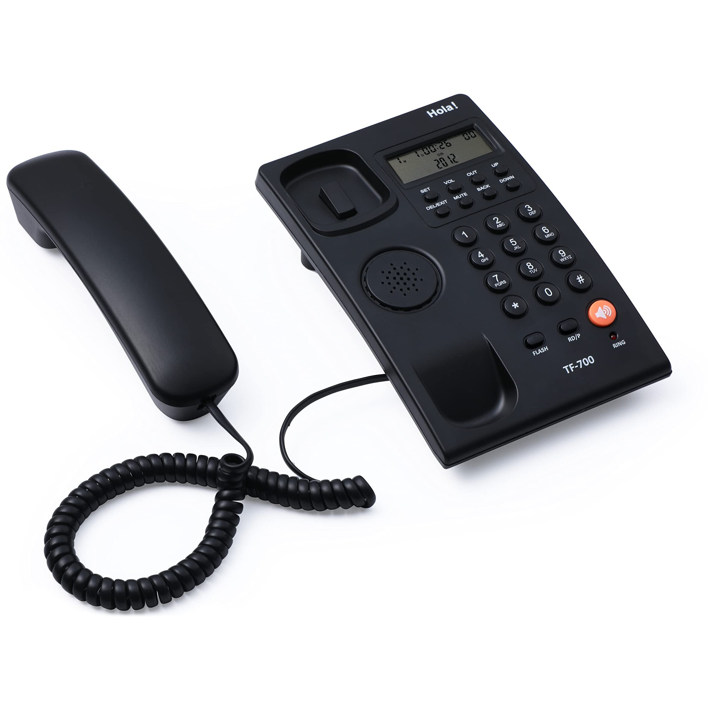 Hola  Tf 700 Speaker Phone with Caller Id (Cli) and Two Way Speakerphone Function Supported by Date/Time Display (Black)