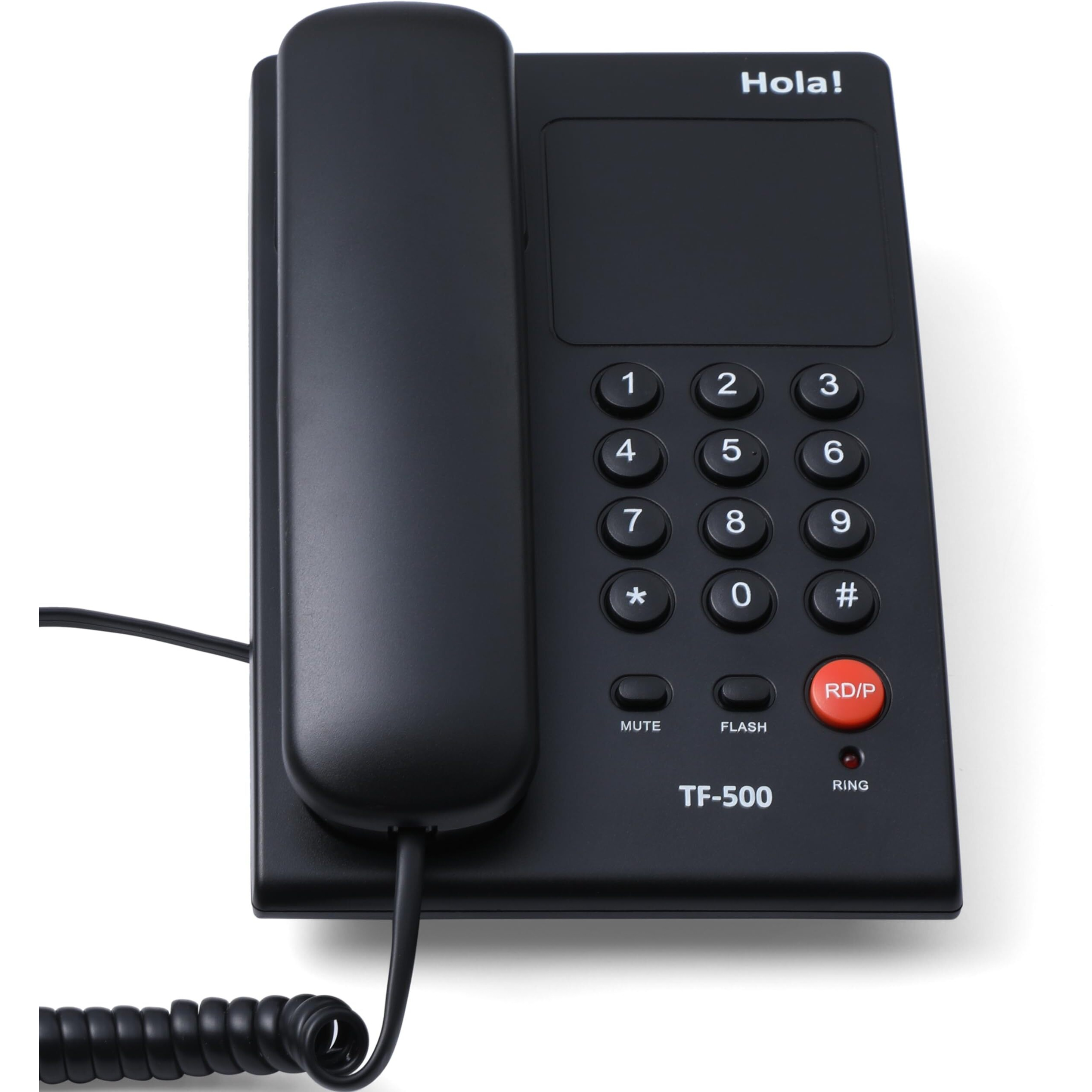 Hola  TF-500 Basic Corded Landline Phone for intercom and EPABX Desk & Wall Mountable, Mute/Pause/Flash/Redial Function (Made in India)