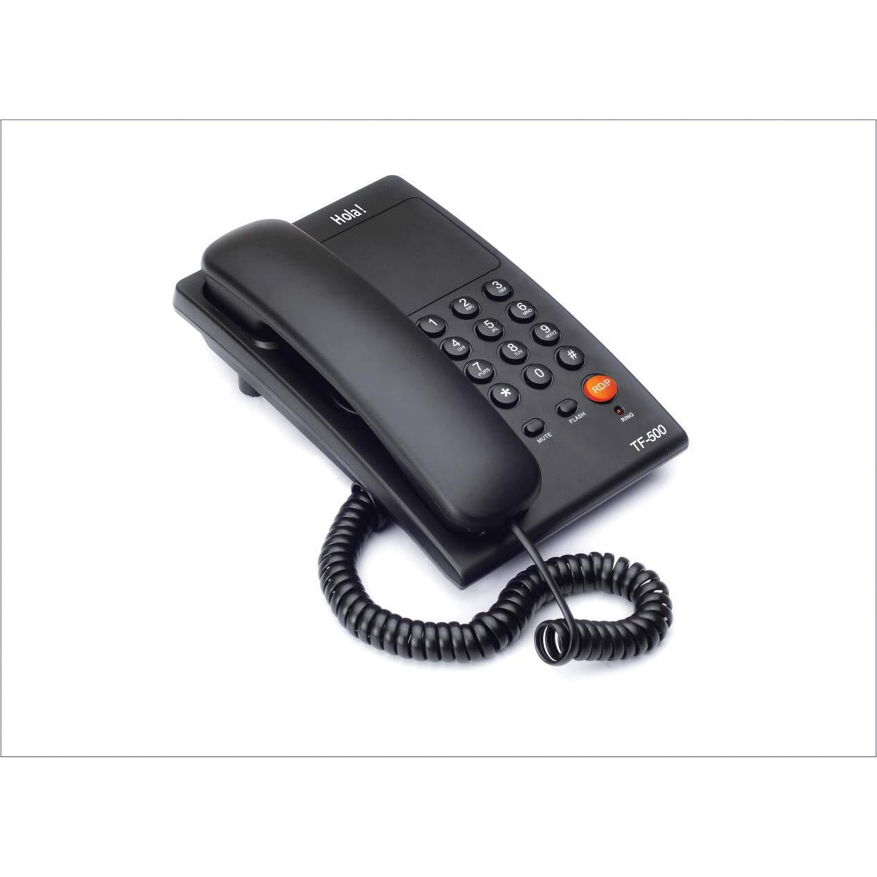 Hola  TF-500 Basic Corded Landline Phone for intercom and EPABX Desk & Wall Mountable, Mute/Pause/Flash/Redial Function (Made in India)