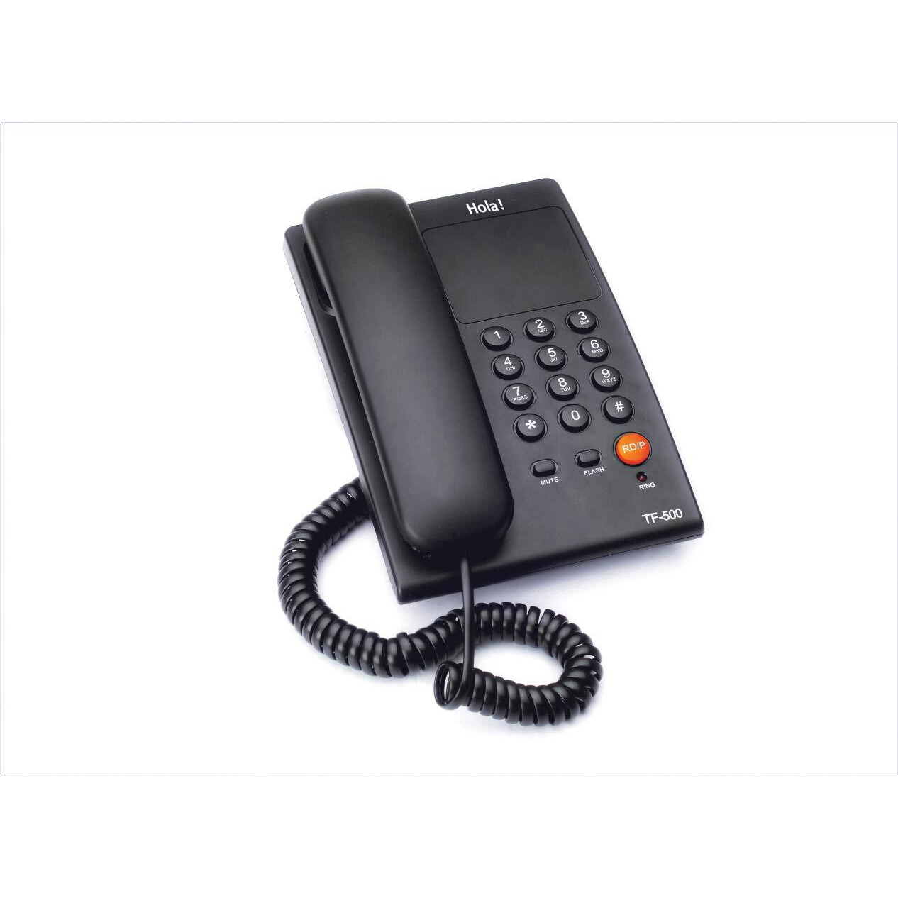 Hola  TF-500 Basic Corded Landline Phone for intercom and EPABX Desk & Wall Mountable, Mute/Pause/Flash/Redial Function (Made in India)