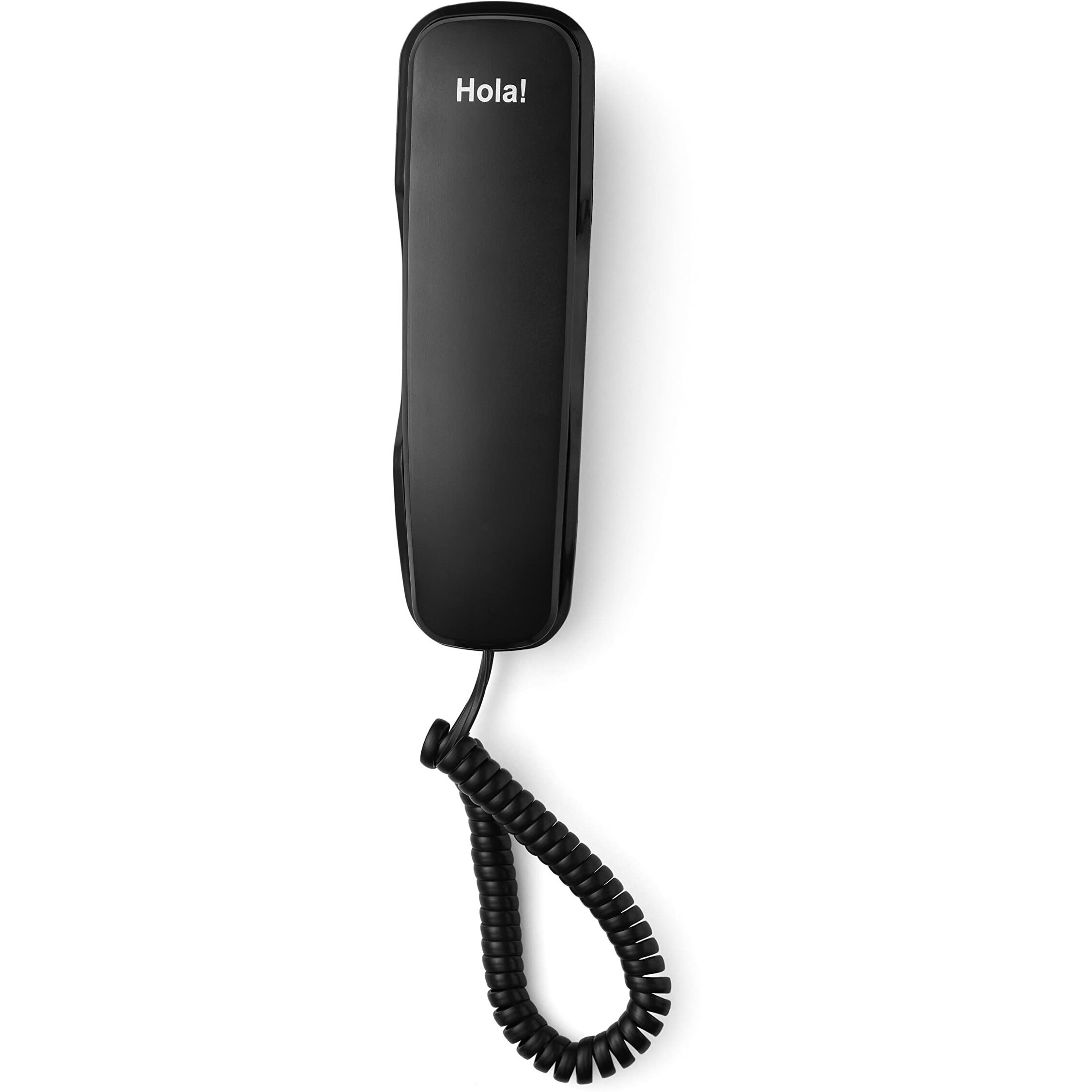 Hola TF 510 Corded Landline Phone, Wall/Desk Mountable, Clear Call Quality, Compact Design, Redial/Mute/Hold Function (Made in India) (Black)