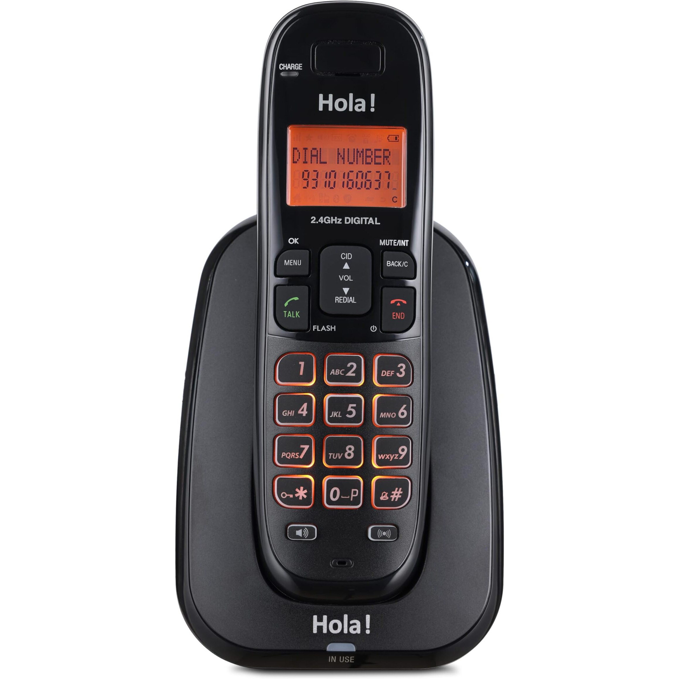 Hola  TC 720 Cordless Phone, 2 Way Speaker Phone, Ringer Volume, LED Notification for Ringer and Charging