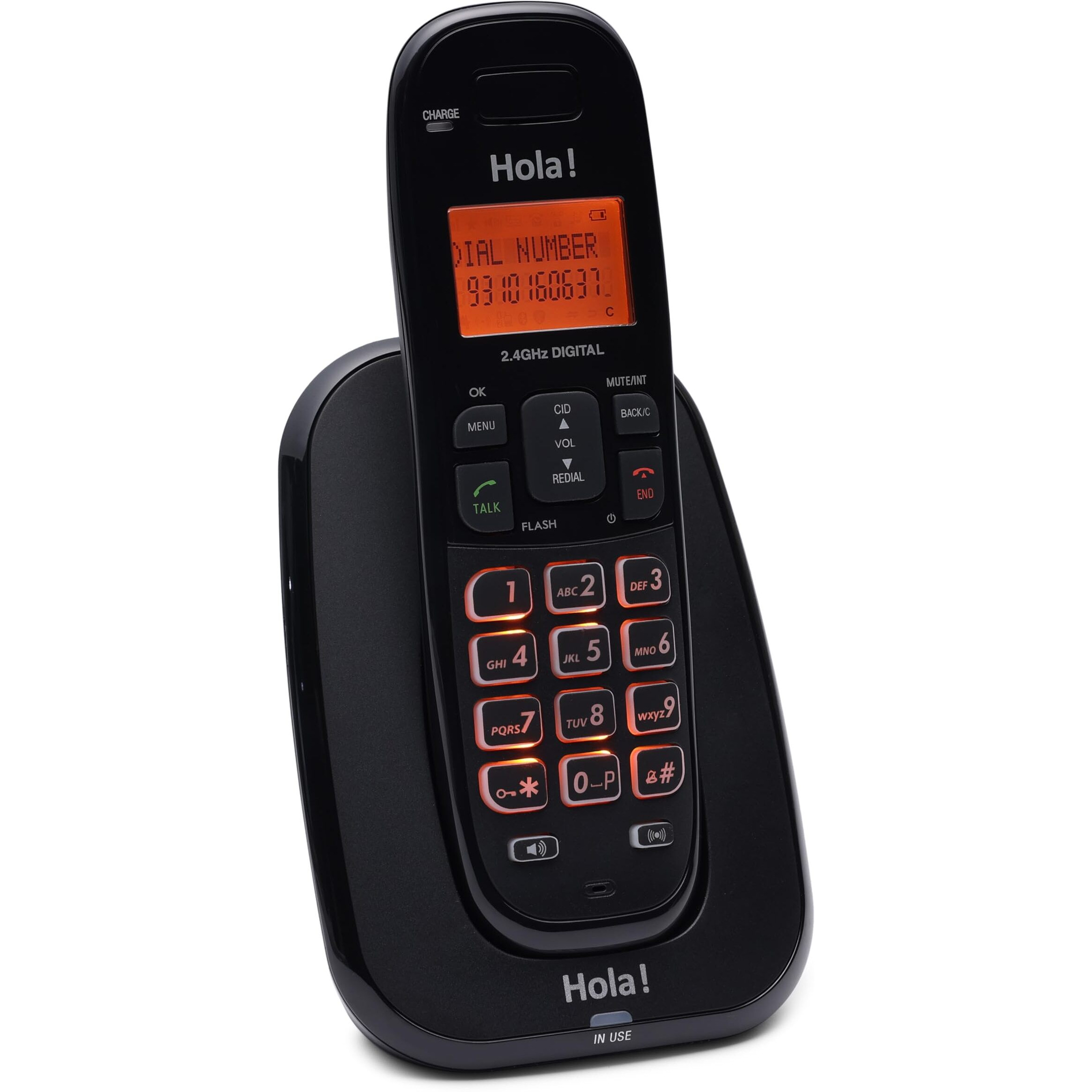 Hola  TC 720 Cordless Phone, 2 Way Speaker Phone, Ringer Volume, LED Notification for Ringer and Charging