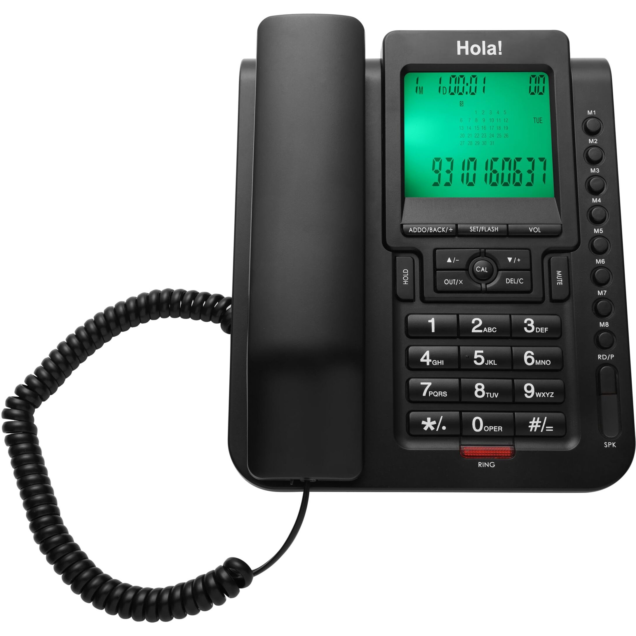 Hola TF 710 Big Display Caller ID Speaker Phone with 6 One Touch Memory