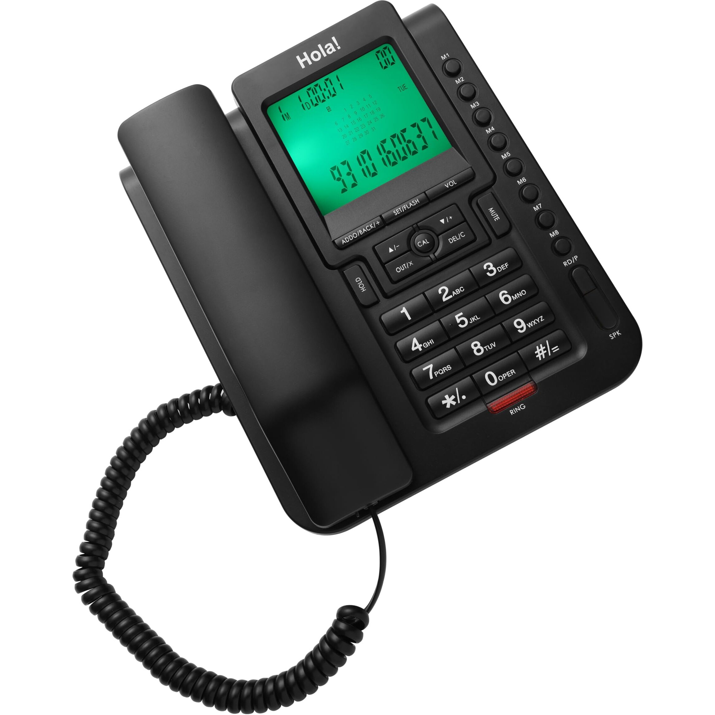 Hola TF 710 Big Display Caller ID Speaker Phone with 6 One Touch Memory