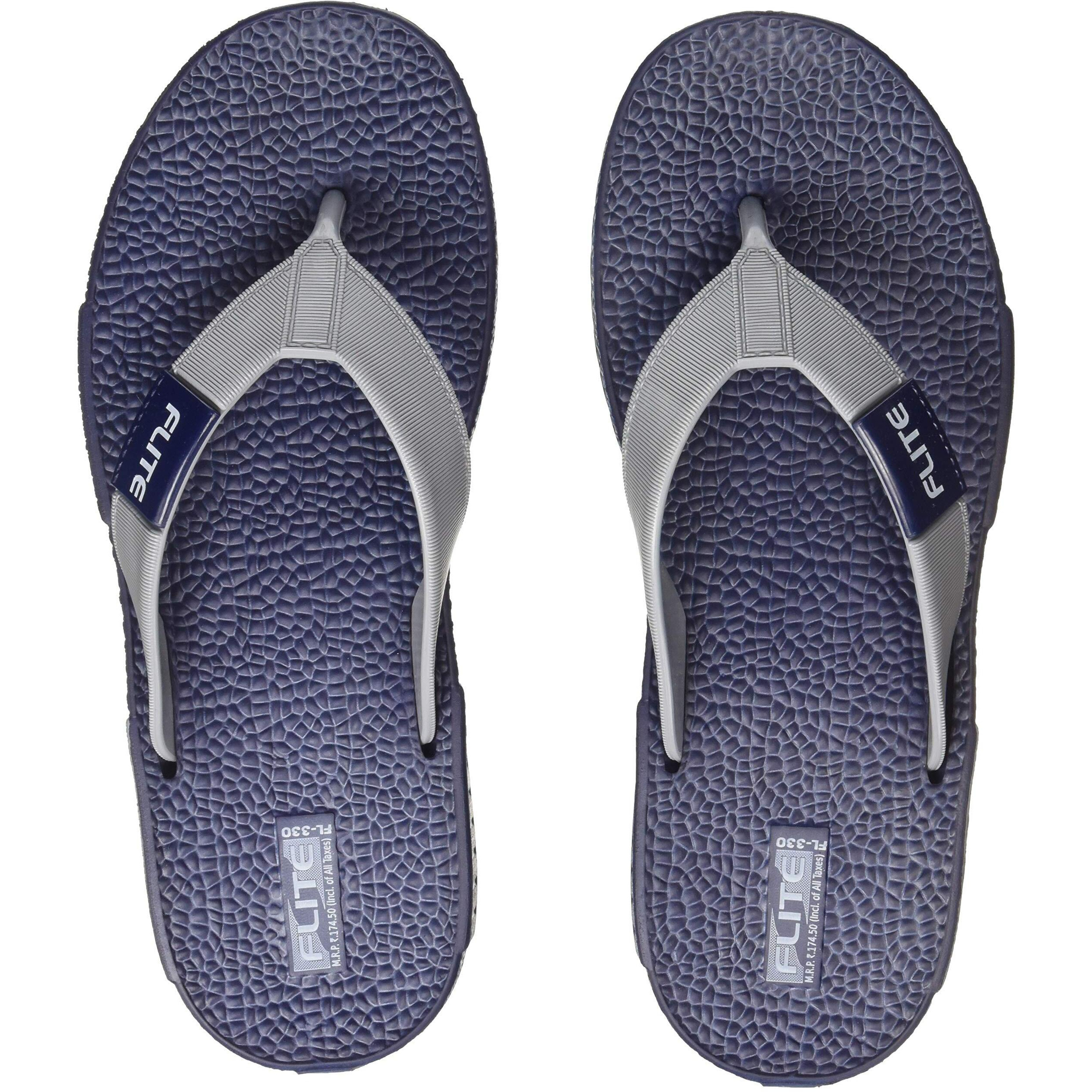 FLITE Men Navy Grey Slippers-9 UK (43 1/3 EU) (FL0330G_NVGY0009)