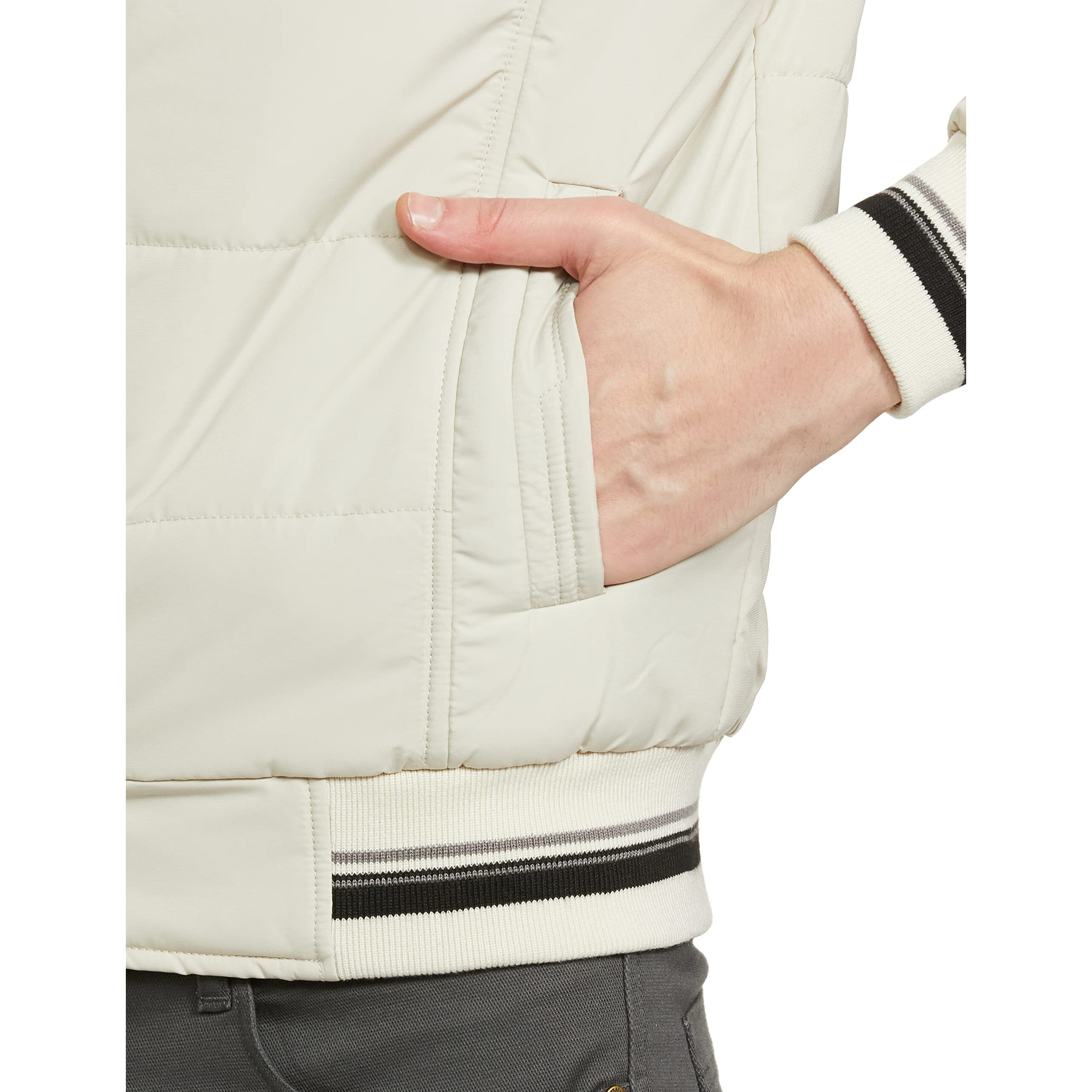 Qube By Fort Collins Men's Nylon Short Length Jacket, 7292, Stone, L