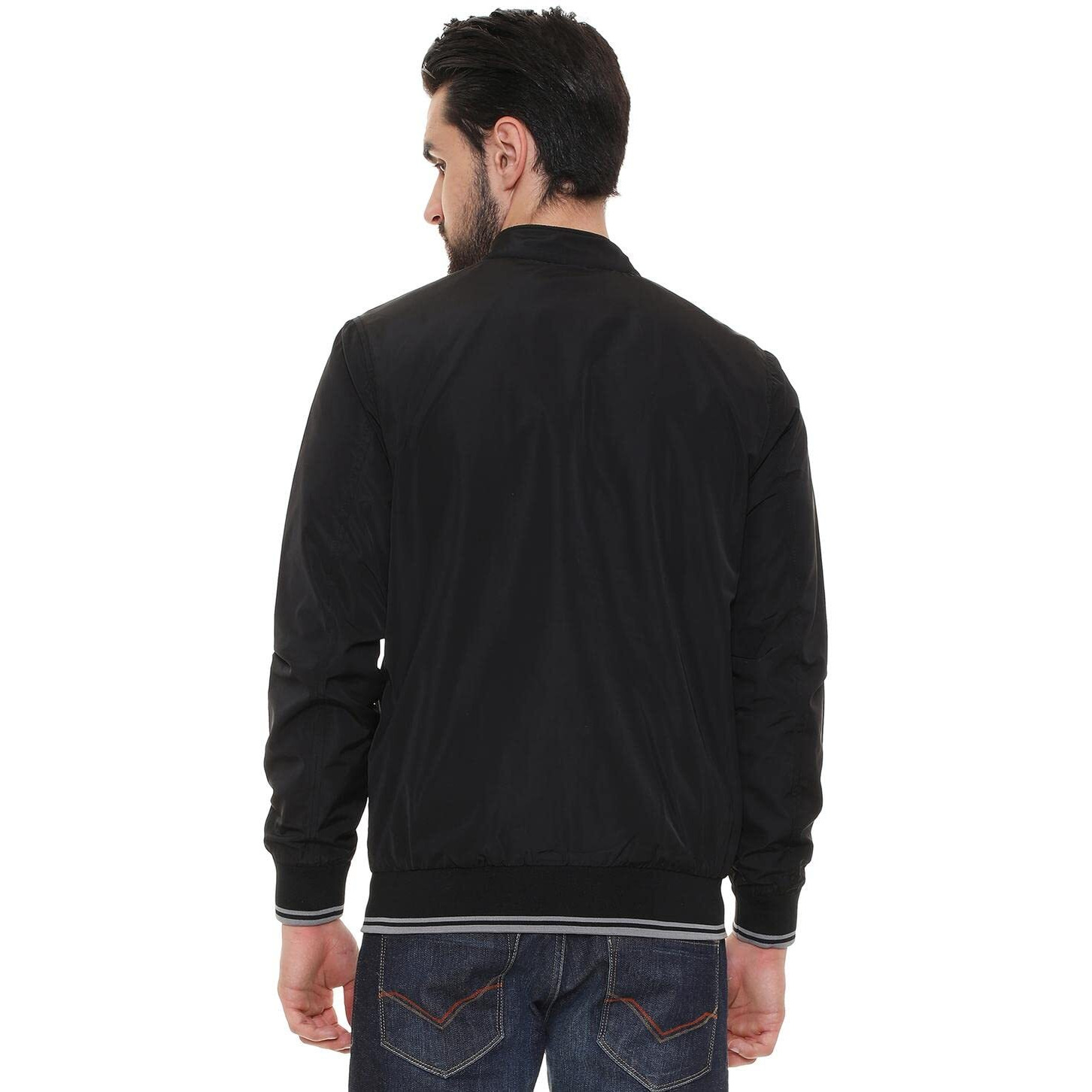 Allen Solly Polyester Men's Standard Length A-Line Coat (Asjkobop519952_Black_S)