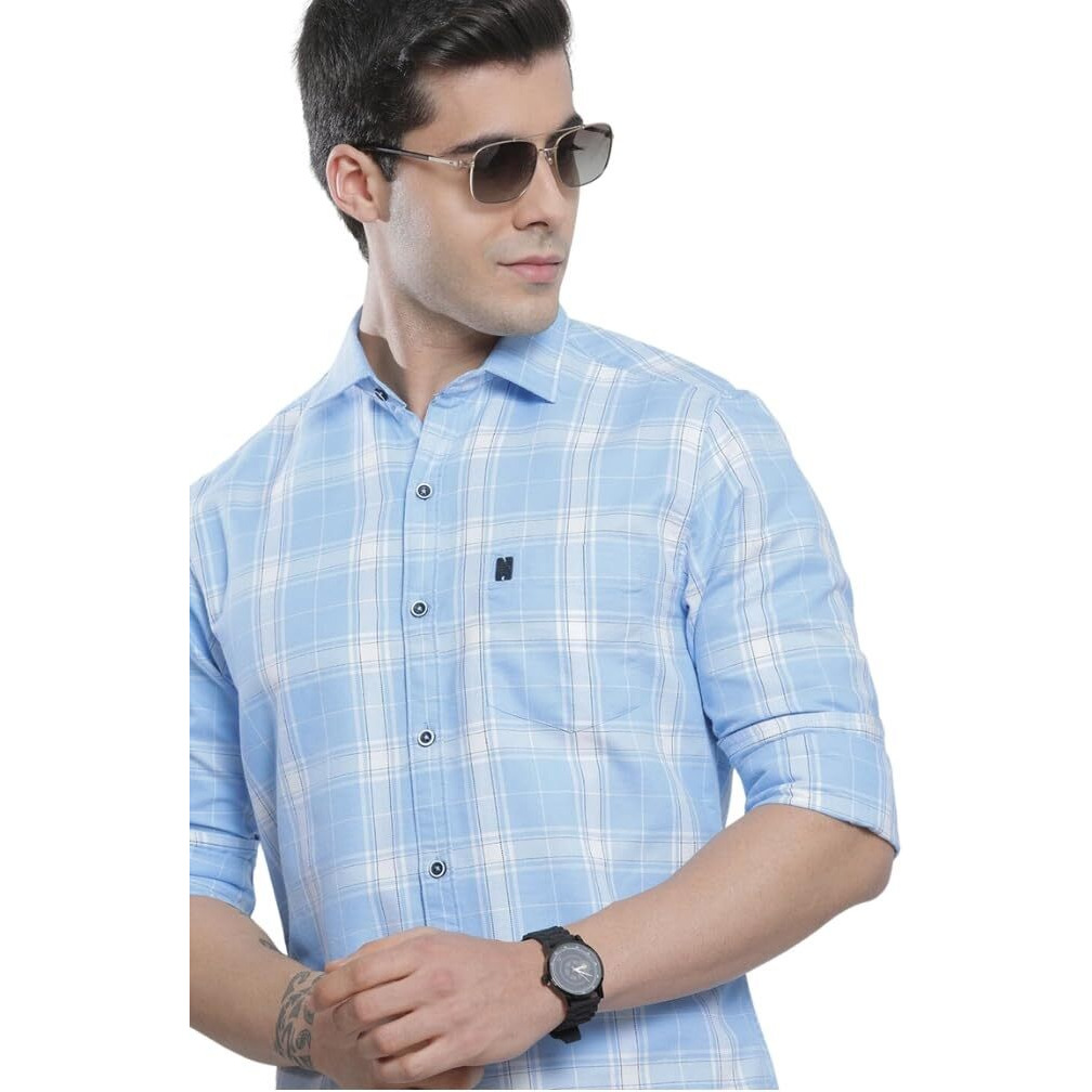 The Indian Garage Co Men's Slim Fit Shirt (0822-SH347-01_White 2XL)