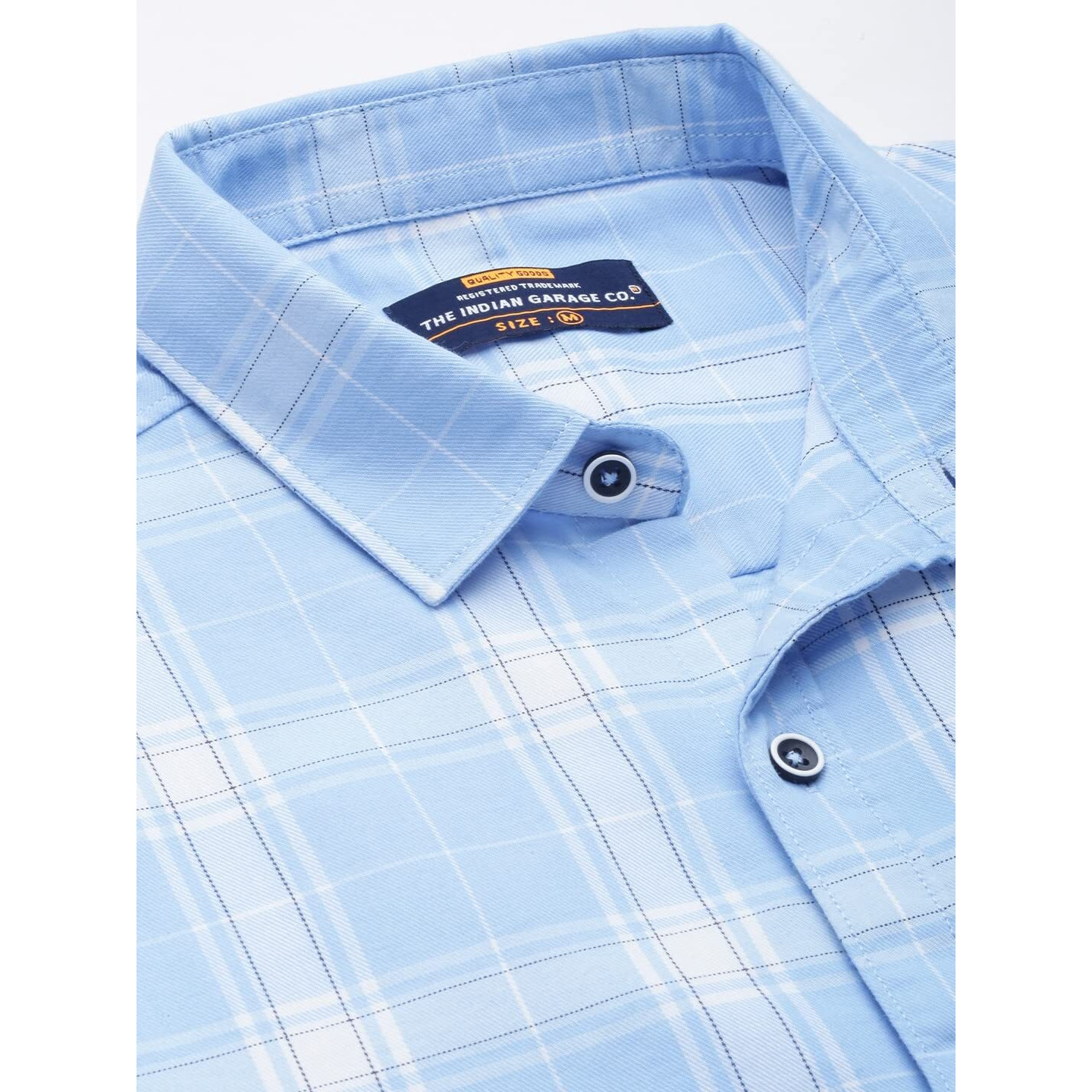The Indian Garage Co Men's Slim Fit Shirt (0822-SH347-01_White 2XL)