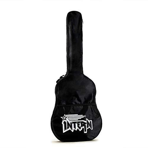 Intern INT-38C Right hand Acoustic Guitar Kit, With Bag, Strings, Pick And Strap, Black, small