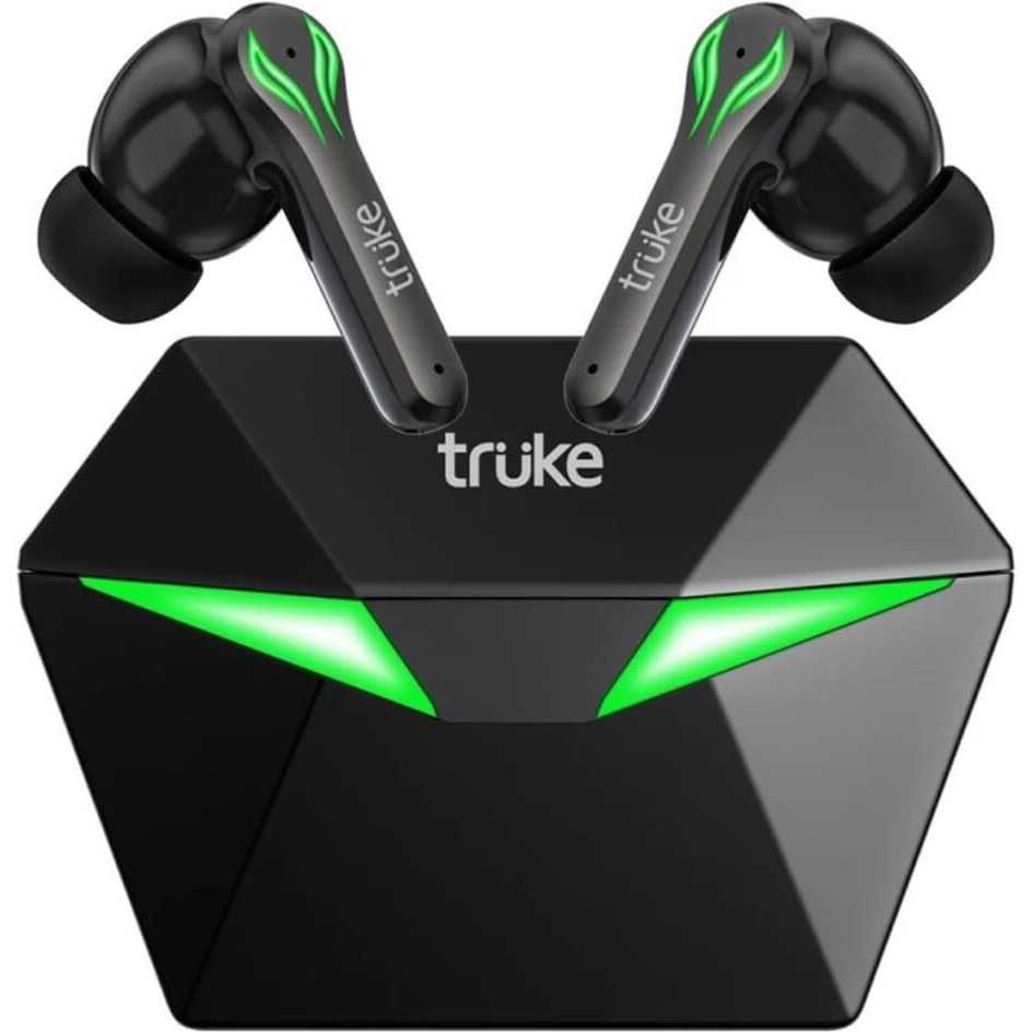 truke Buds BTG1 True Wireless Earbuds with Environmental Noise Cancellation(ENC) & Quad MEMS Mic for Clear Calls | Up to 48hrs of Playtime | 60ms Low Latency | Bluetooth 5.1 | IPX4