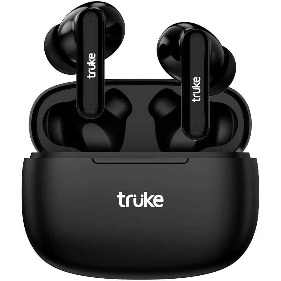 truke Air Buds Lite True Wireless in Ear Earbuds with 10H Single Charge Playtime, Gaming Mode, ENC, AAC Codec, Bluetooth 5.1, IPX4 (Black)